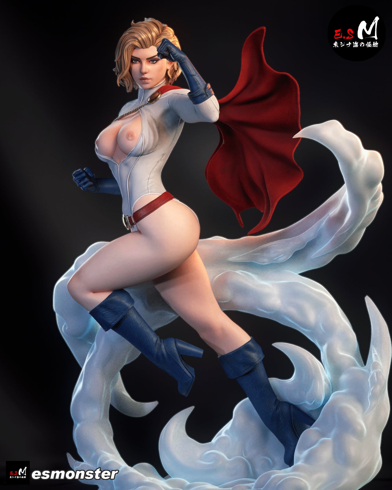Power Girl Statue 3D-Printed Kit