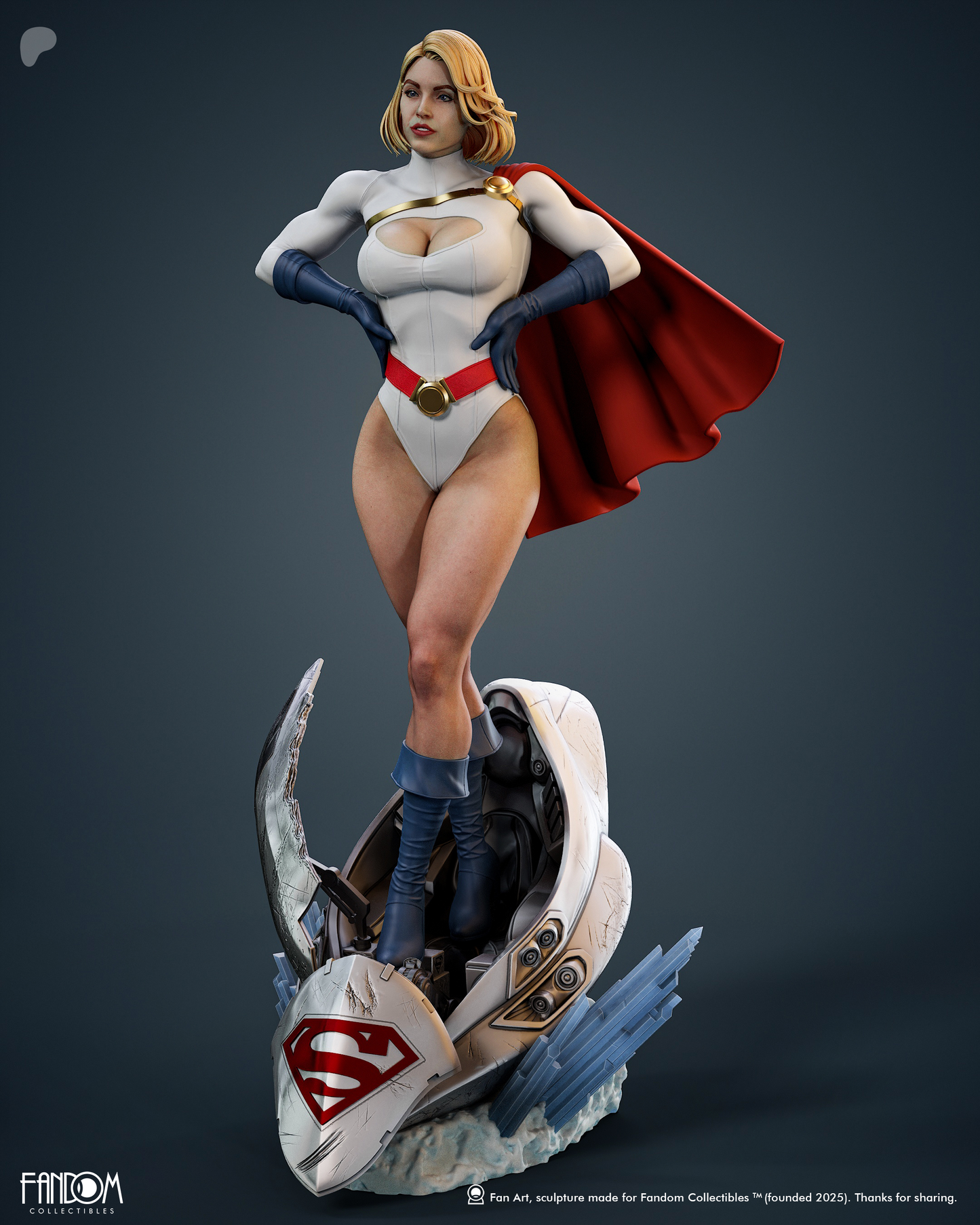 Power Girl Statue 3D-Printed Kit