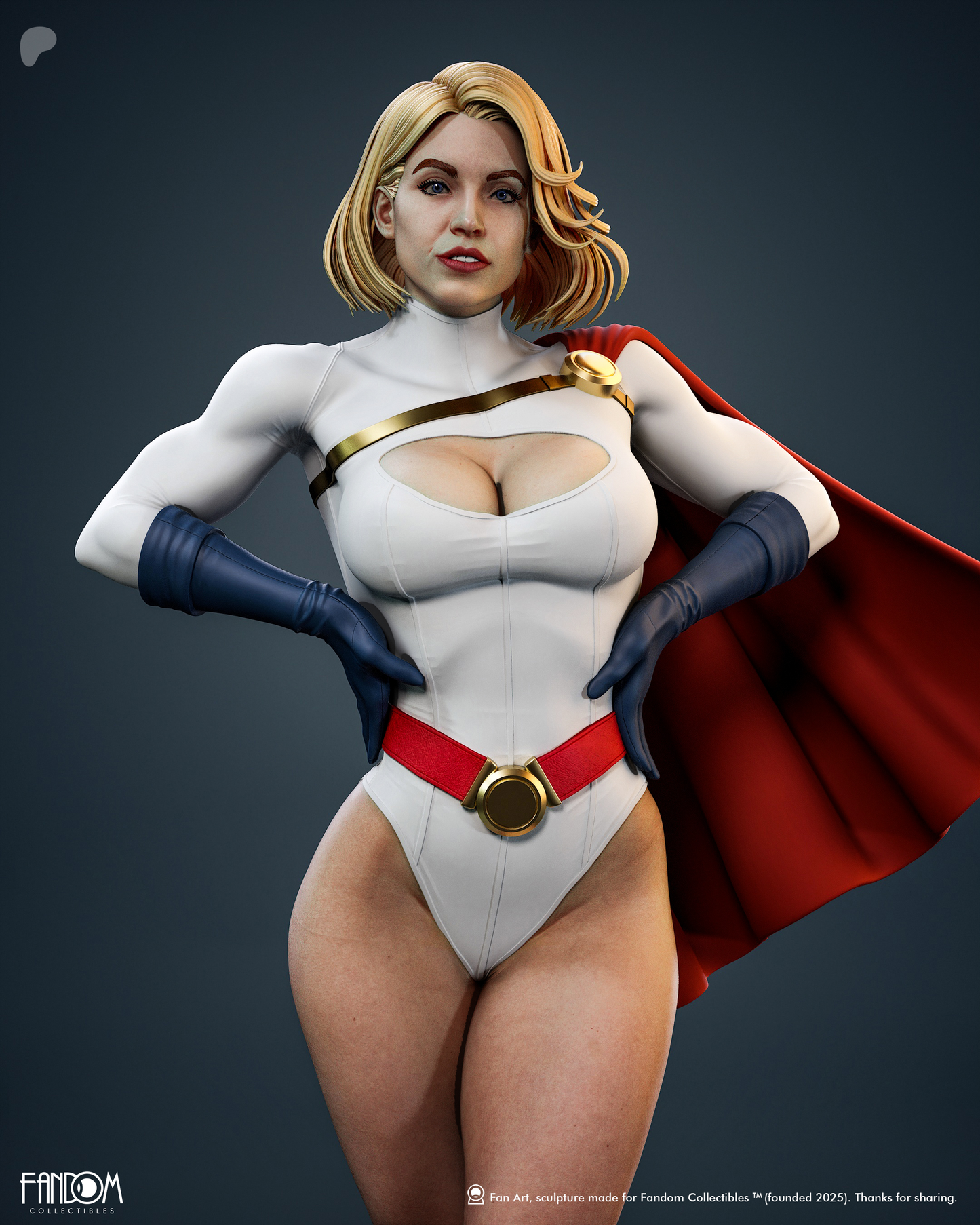 Power Girl Statue 3D-Printed Kit