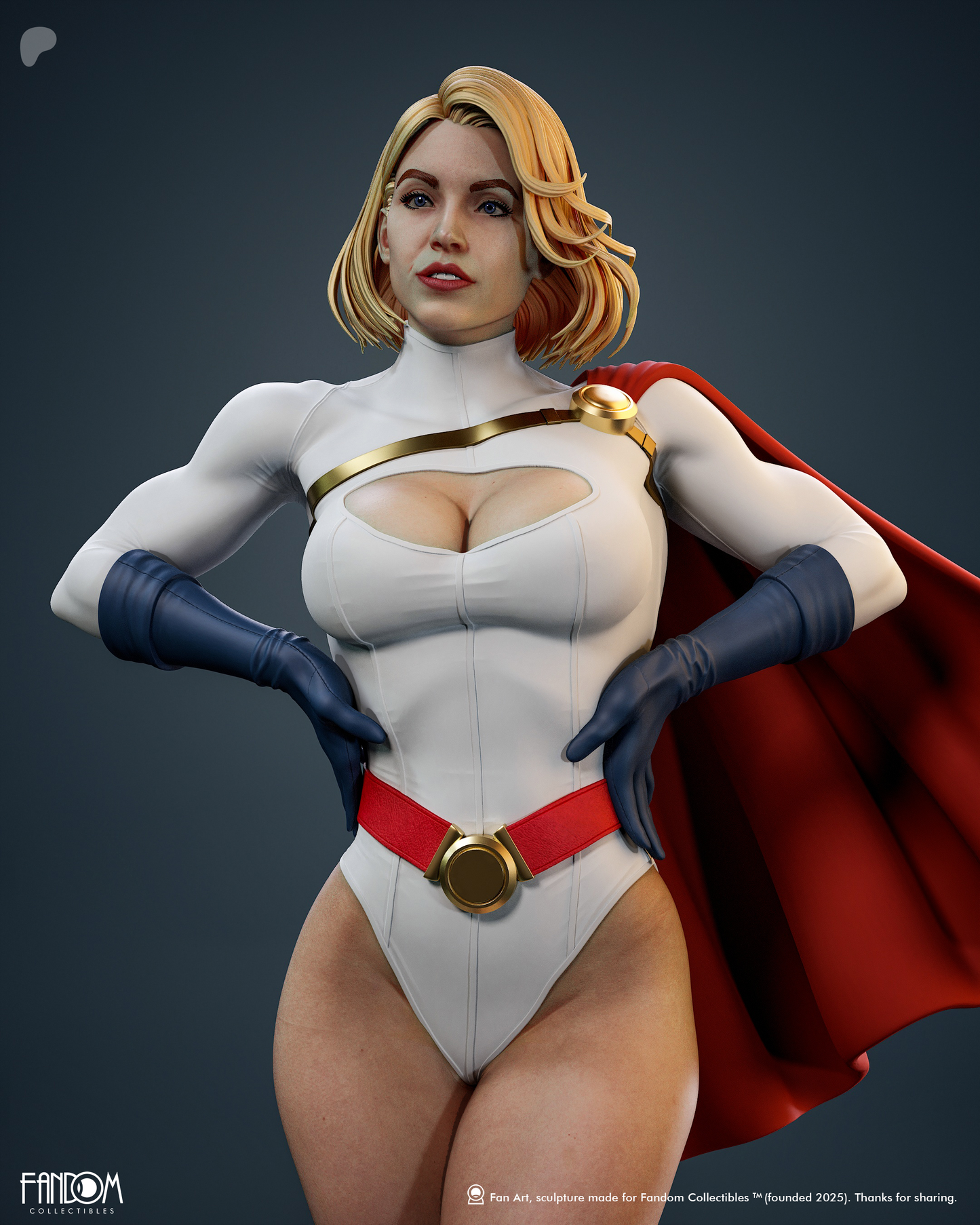 Power Girl Statue 3D-Printed Kit