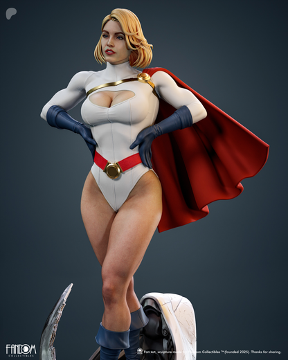 Power Girl Statue 3D-Printed Kit