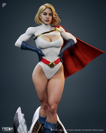 Power Girl Statue 3D-Printed Kit
