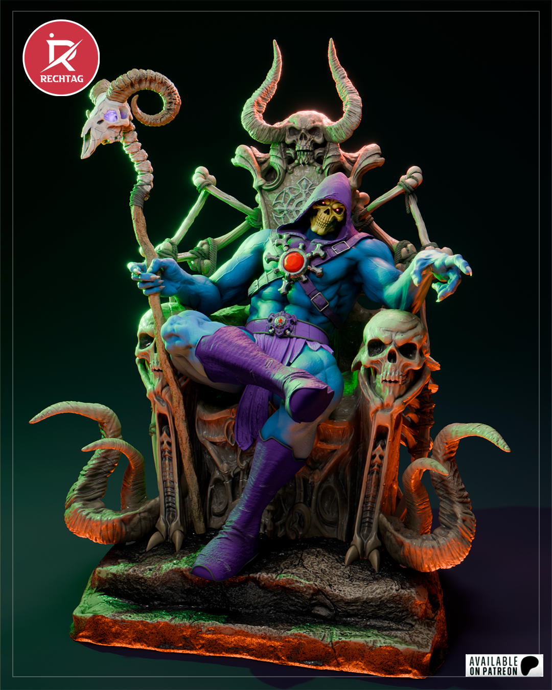 Skeletor Statue 3D-Printed Kit