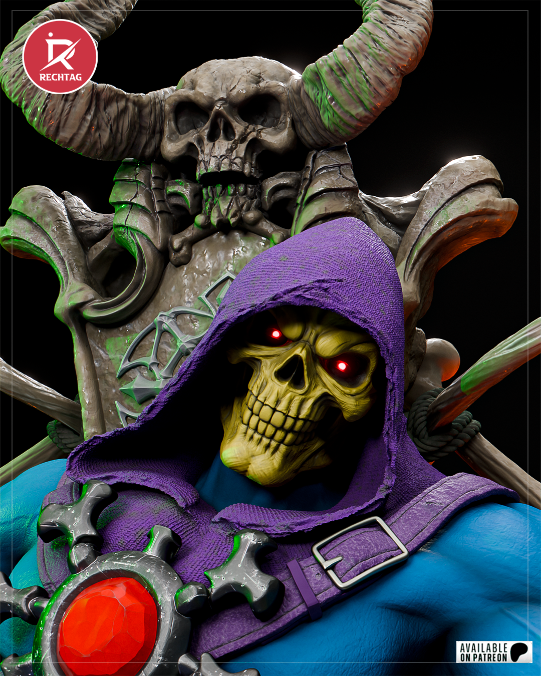Skeletor Statue 3D-Printed Kit