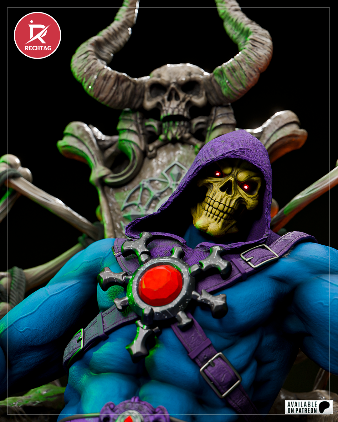 Skeletor Statue 3D-Printed Kit
