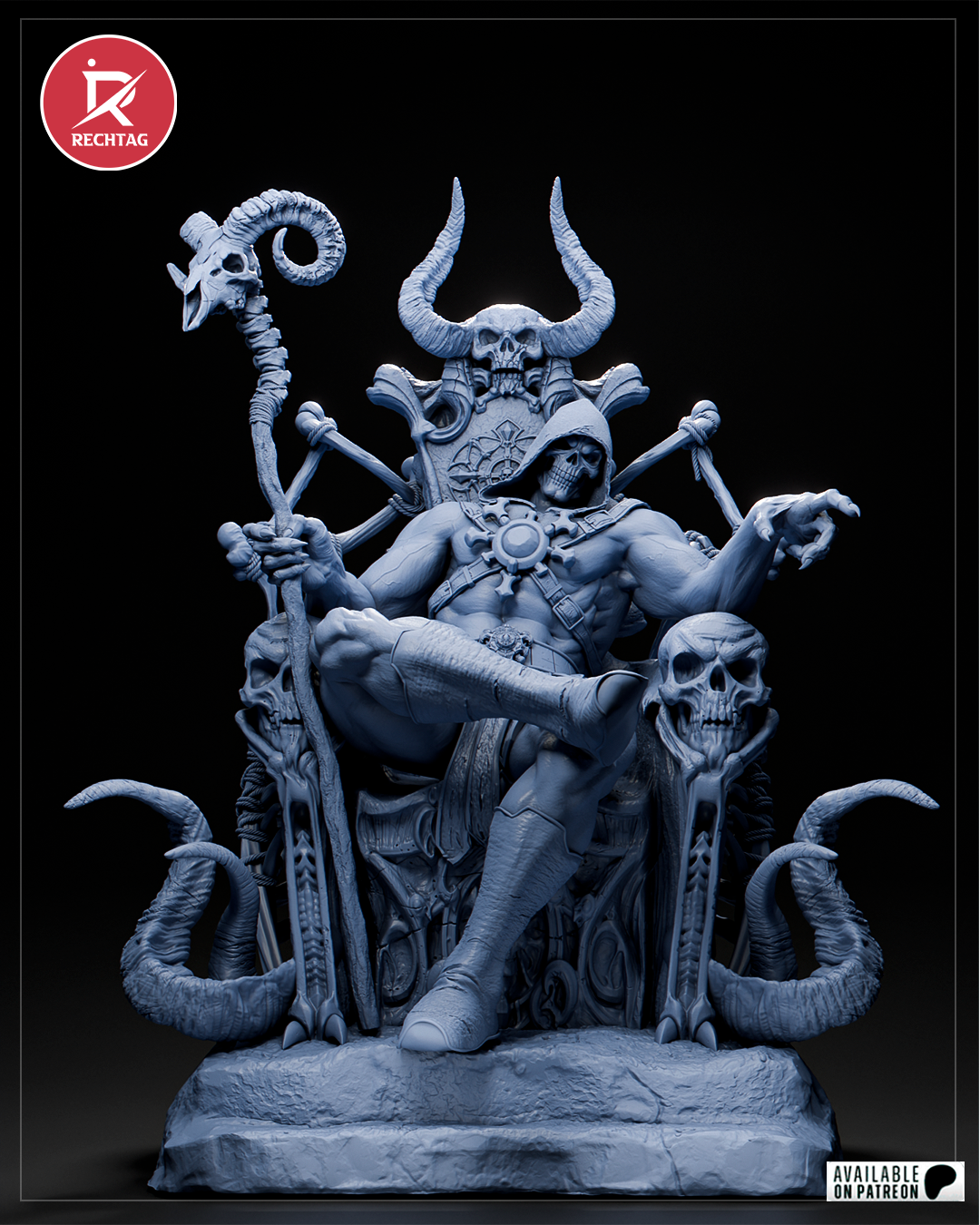 Skeletor Statue 3D-Printed Kit