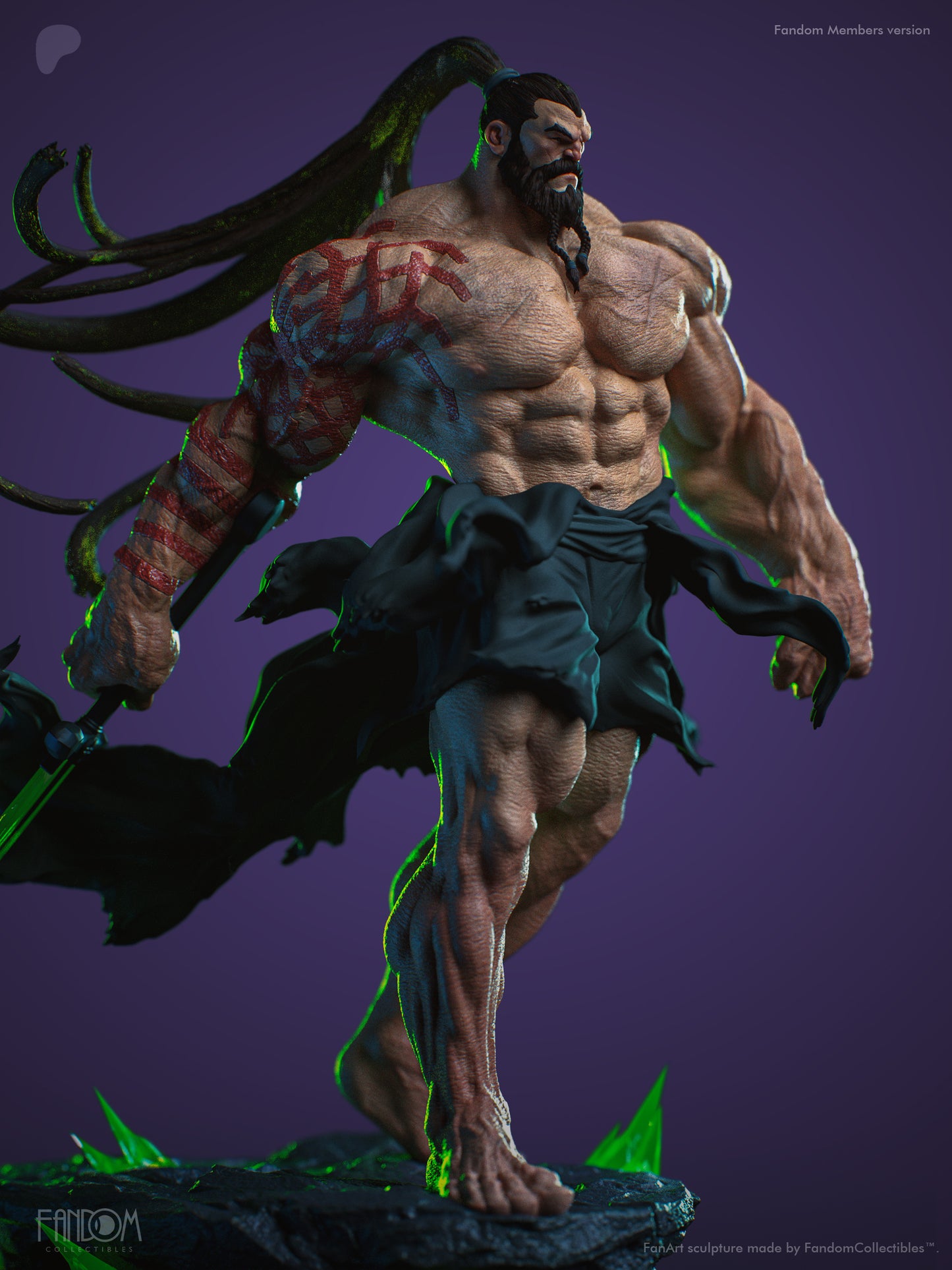 Absolute Ra's Al Ghul Statue 3D-Printed Kit