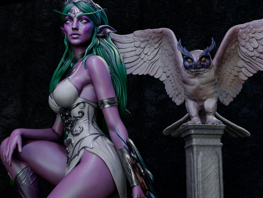 Tyrande Whisperwind Statue