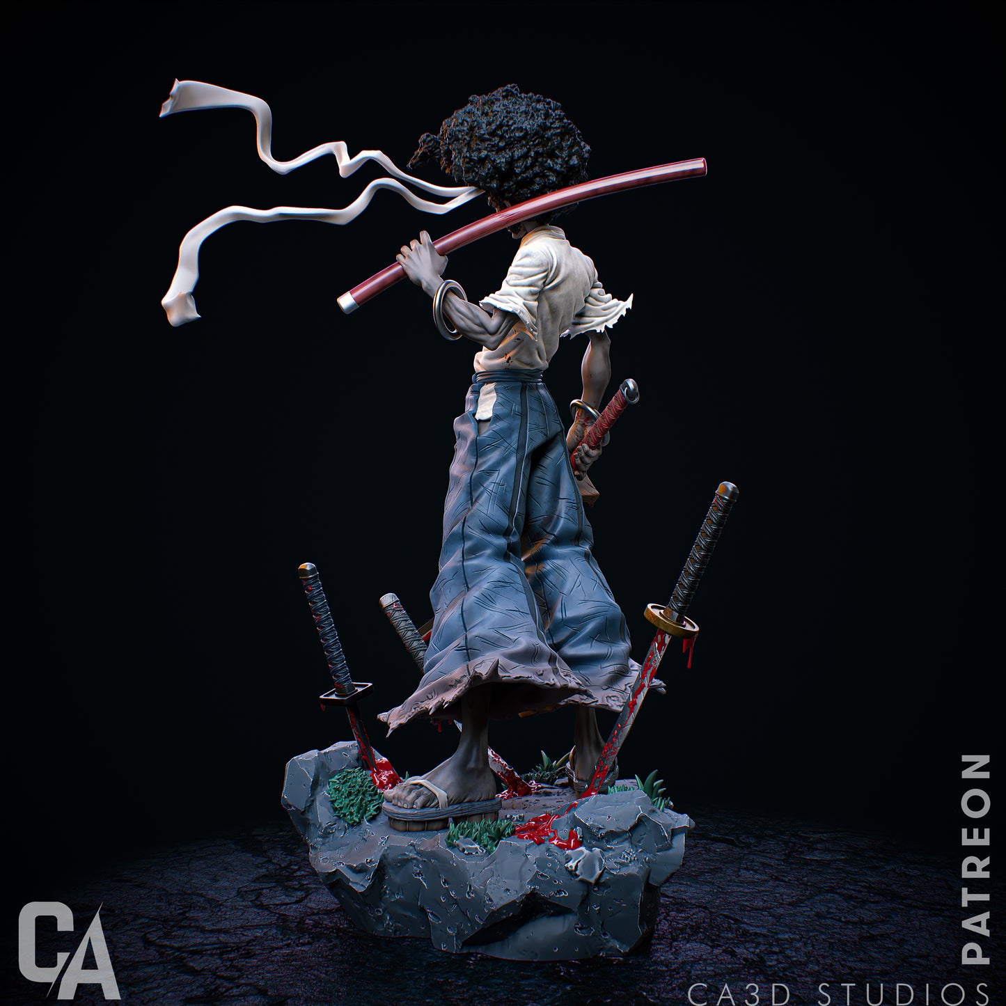 Afro Samurai Statue