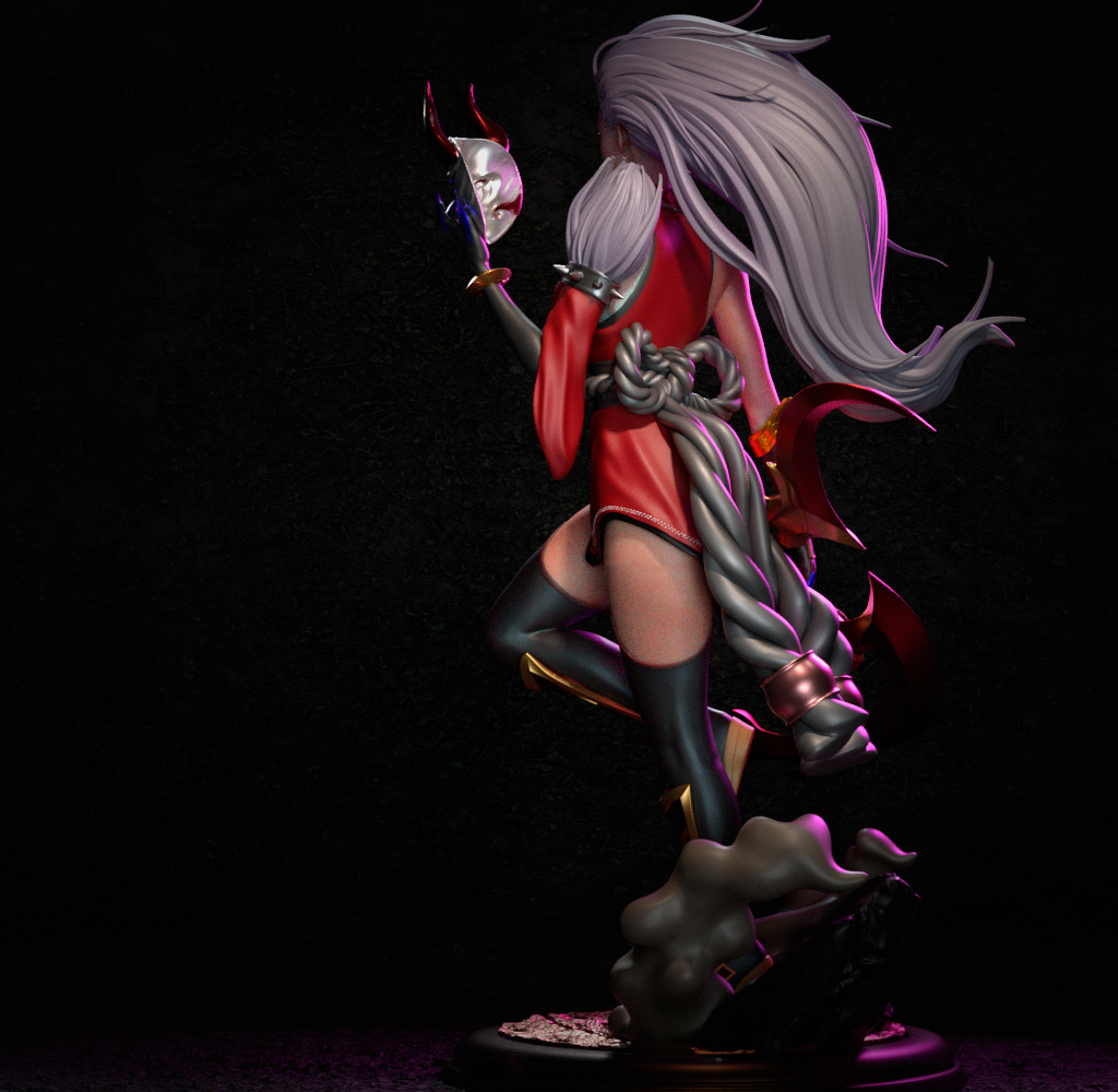 Blood Moon Diana Statue