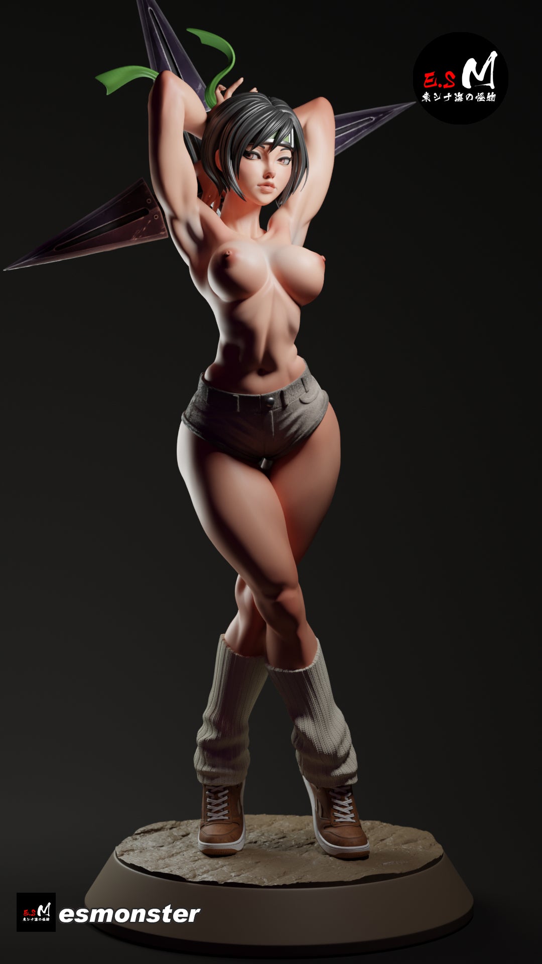 Yuffie Statue 3D-Printed Kit