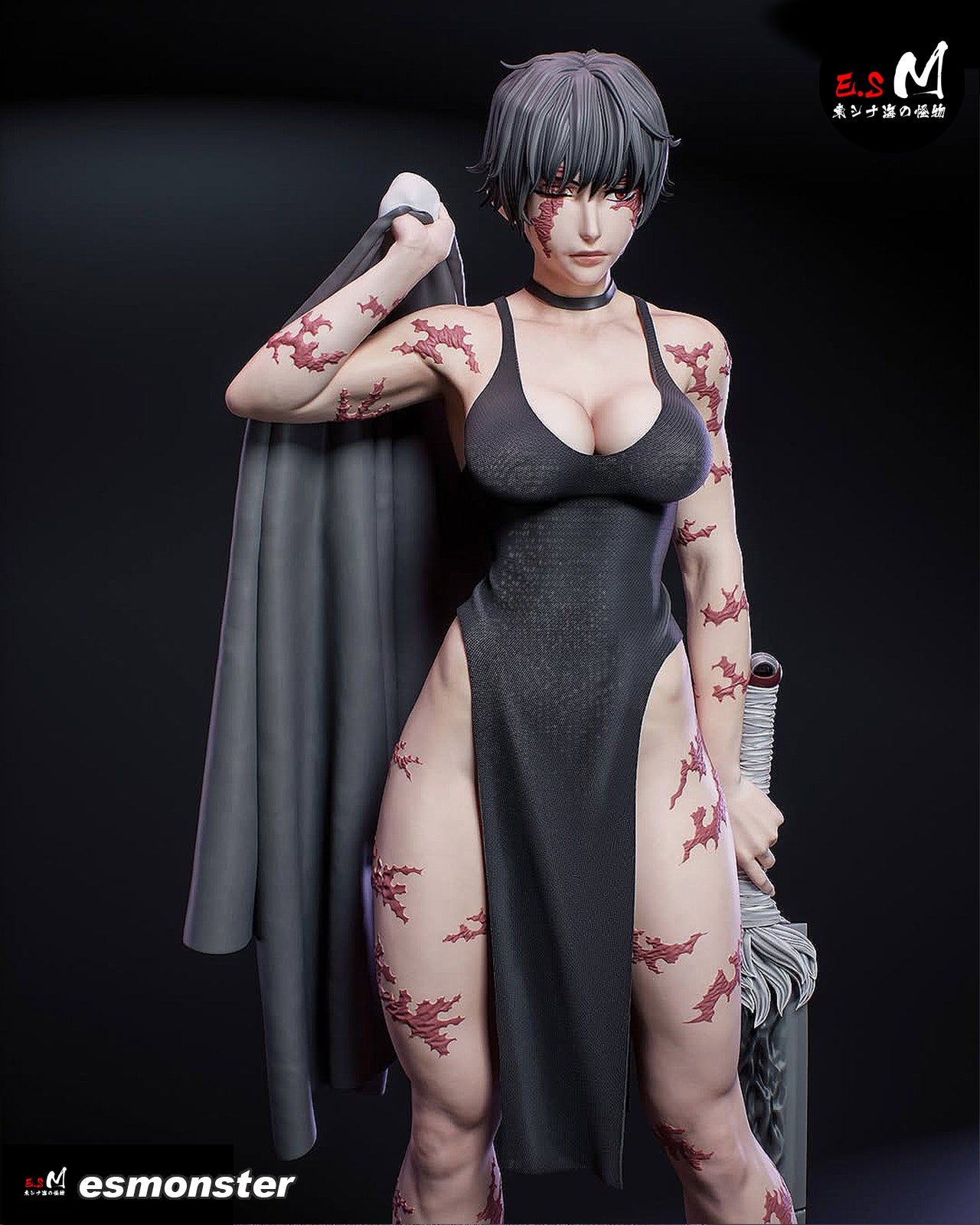 Maki Zenin Statue 3D-Printed Kit