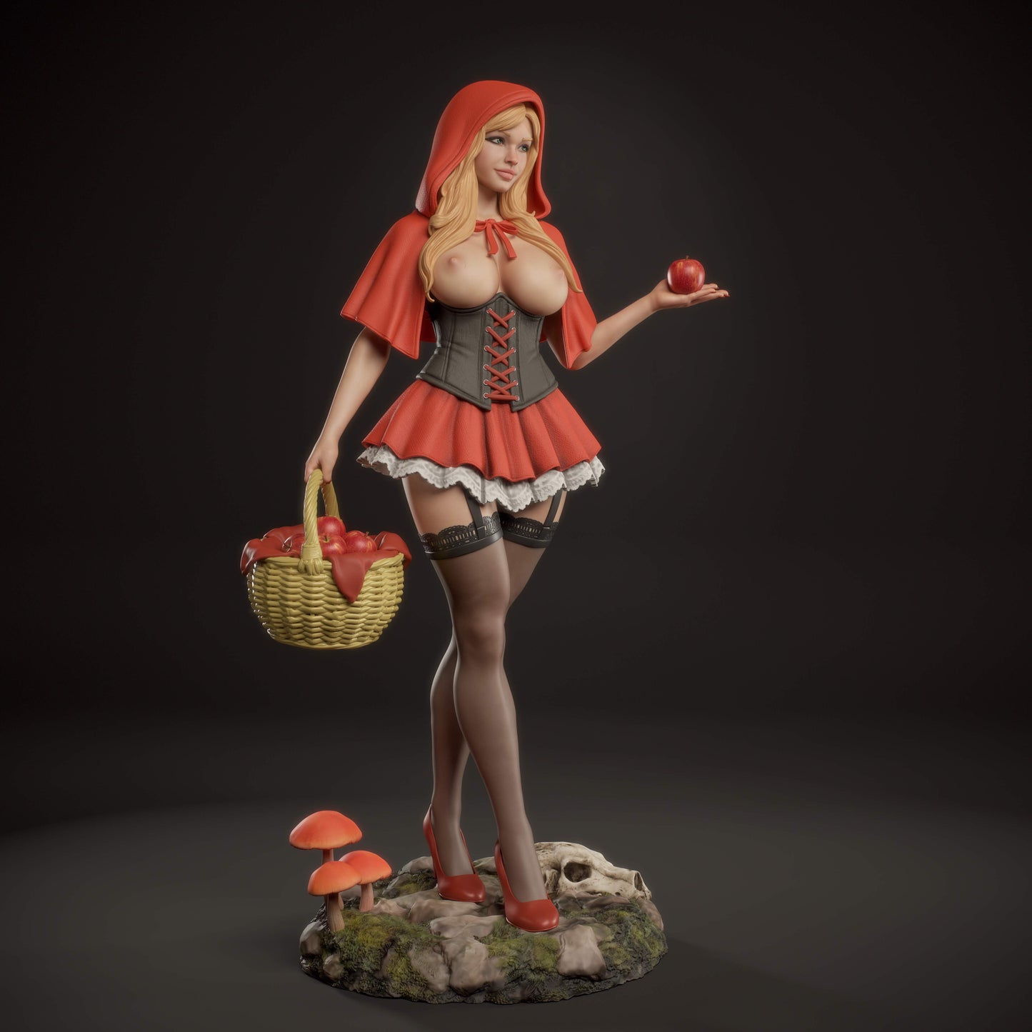 Red Riding Hood Statue 3D-Printed Kit