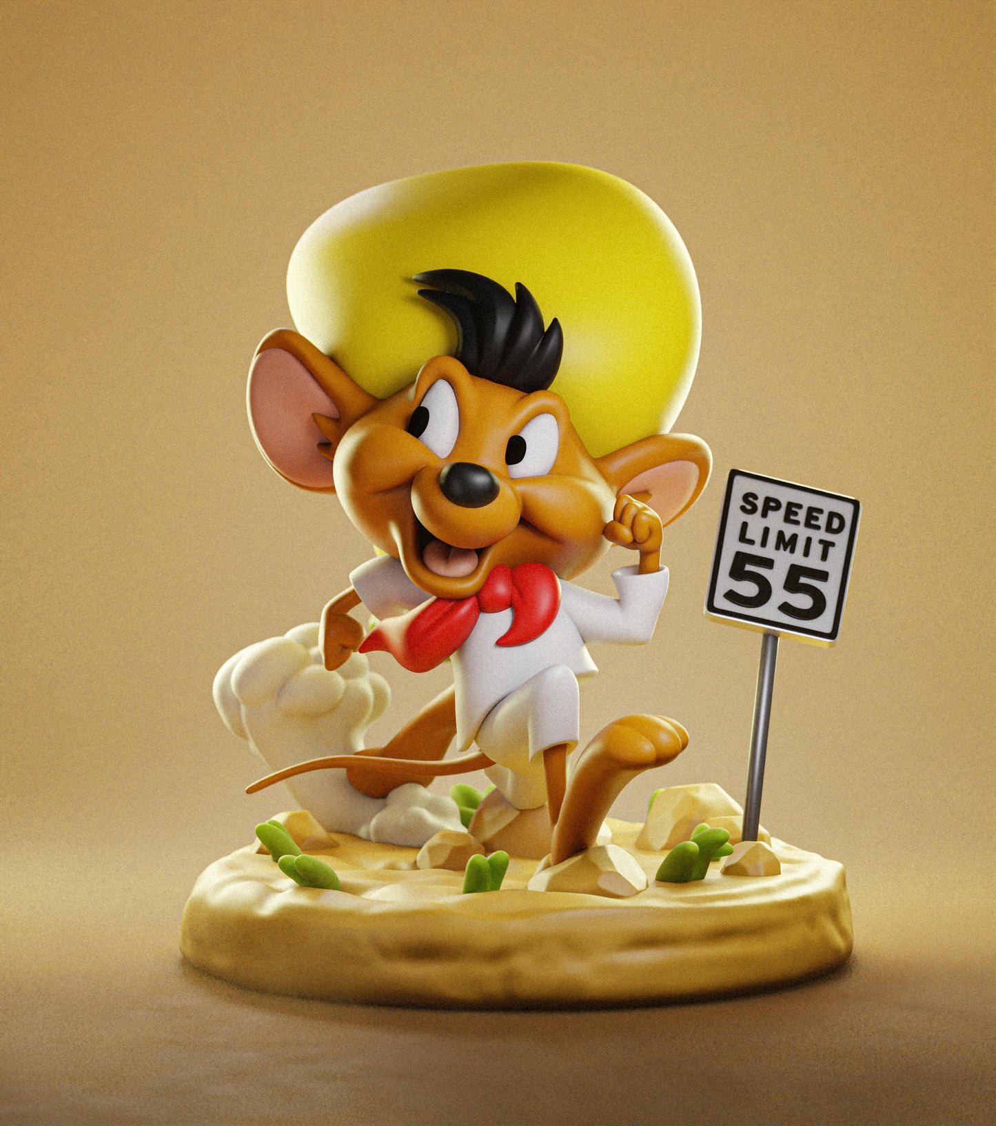 Speedy Gonzalez Statue 3D-Printed Kit