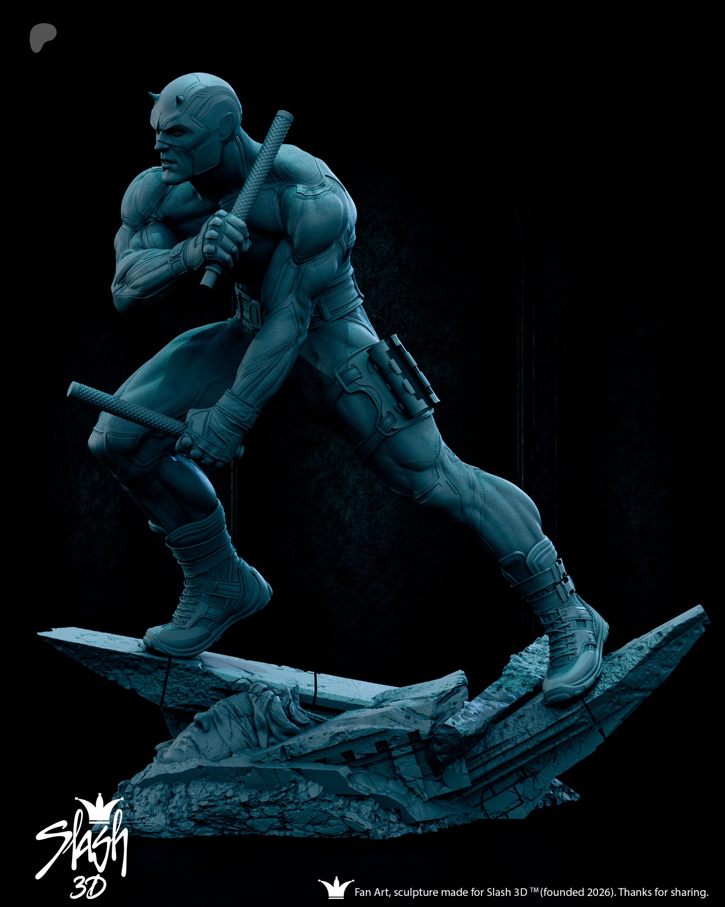Dare Devil Statue 3D-Printed Kit