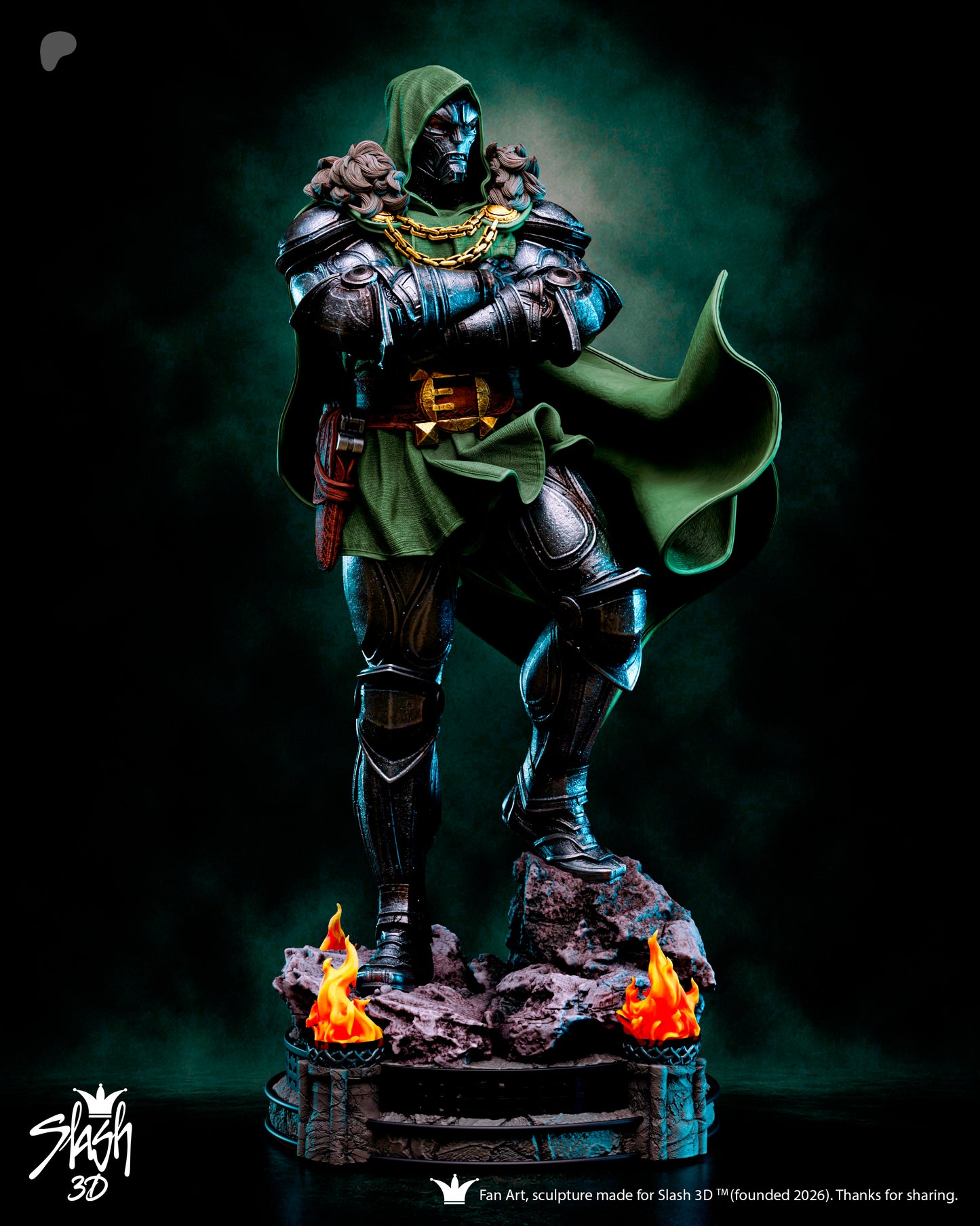 Dr. Doom Statue 3D-Printed Kit