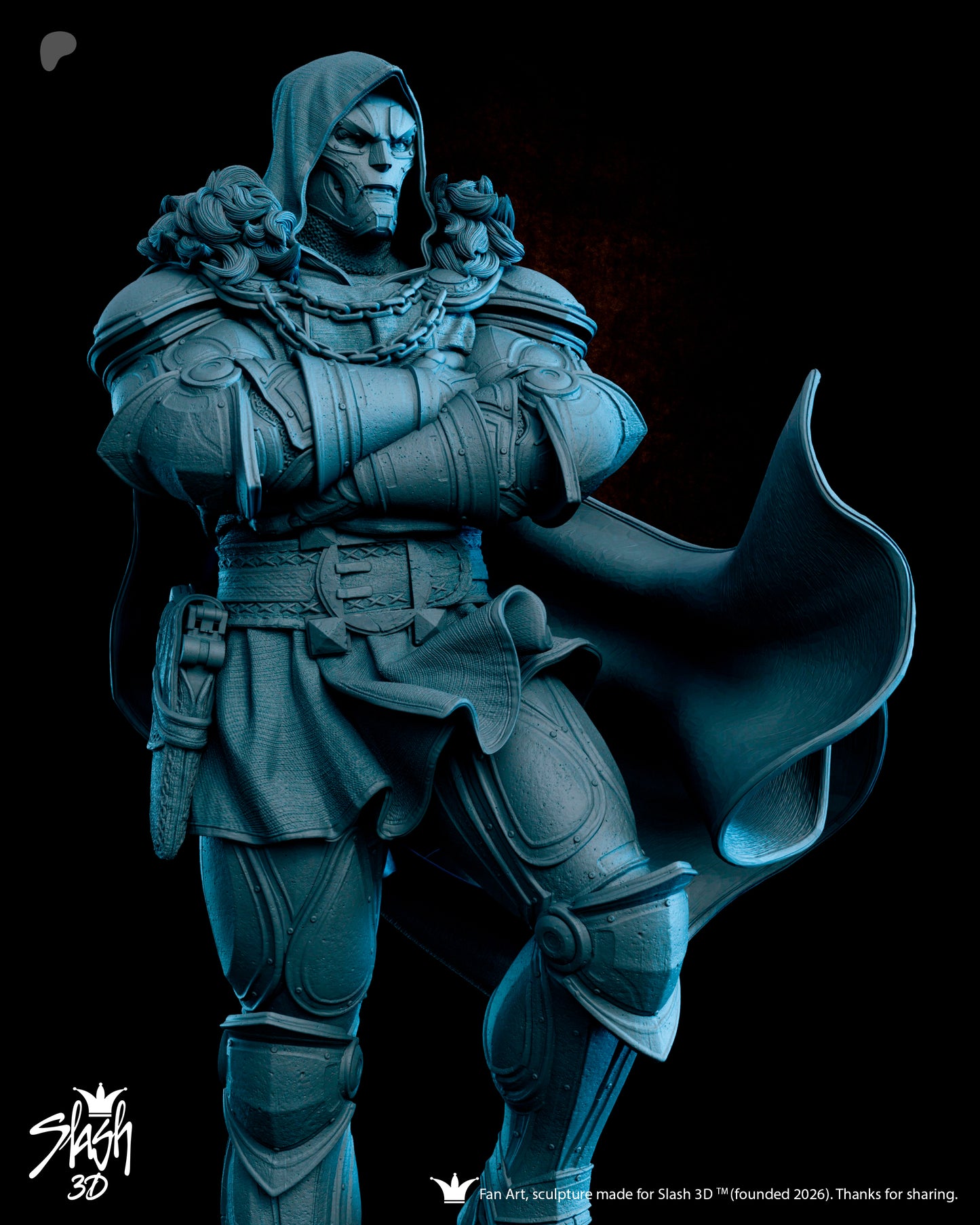 Dr. Doom Statue 3D-Printed Kit