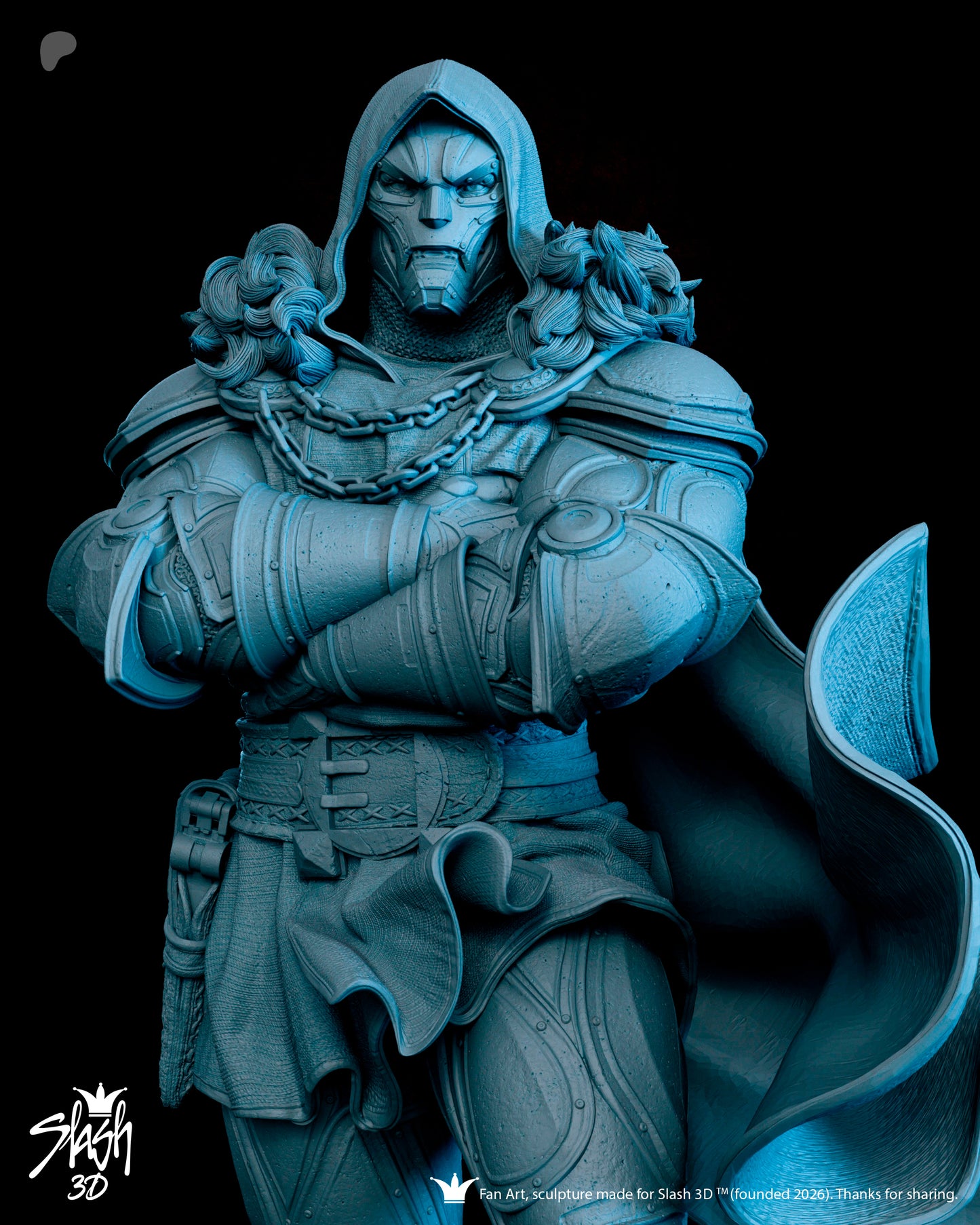 Dr. Doom Statue 3D-Printed Kit