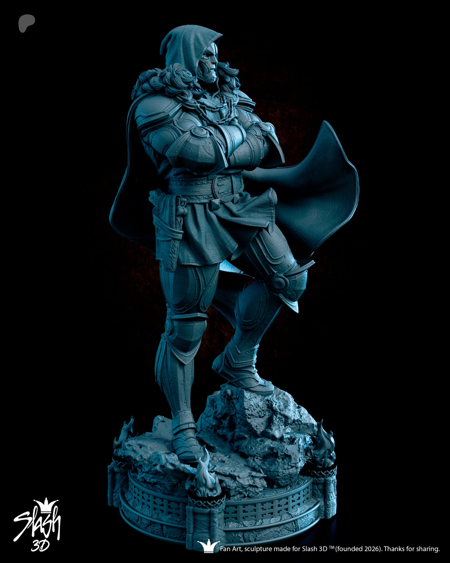 Dr. Doom Statue 3D-Printed Kit