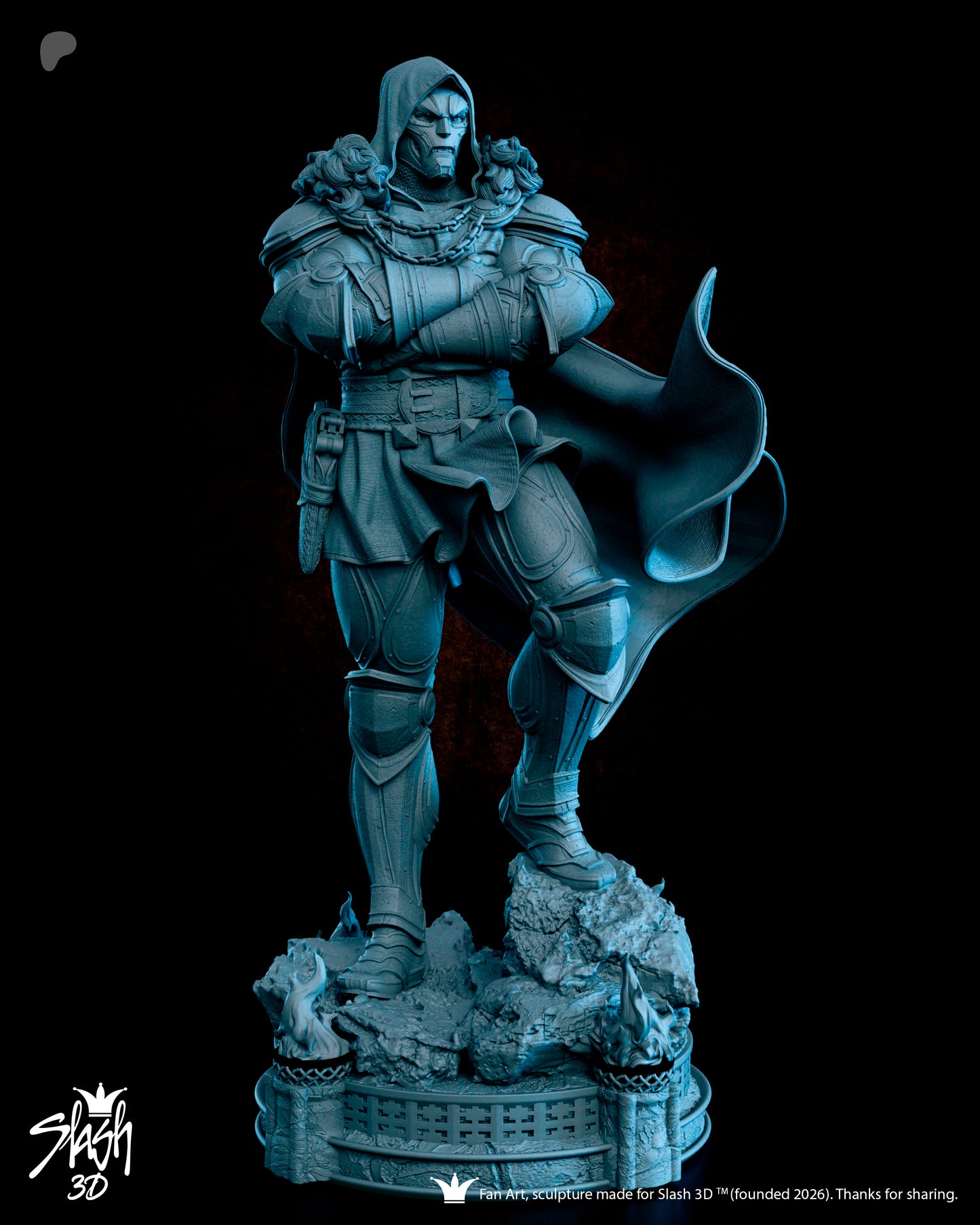 Dr. Doom Statue 3D-Printed Kit