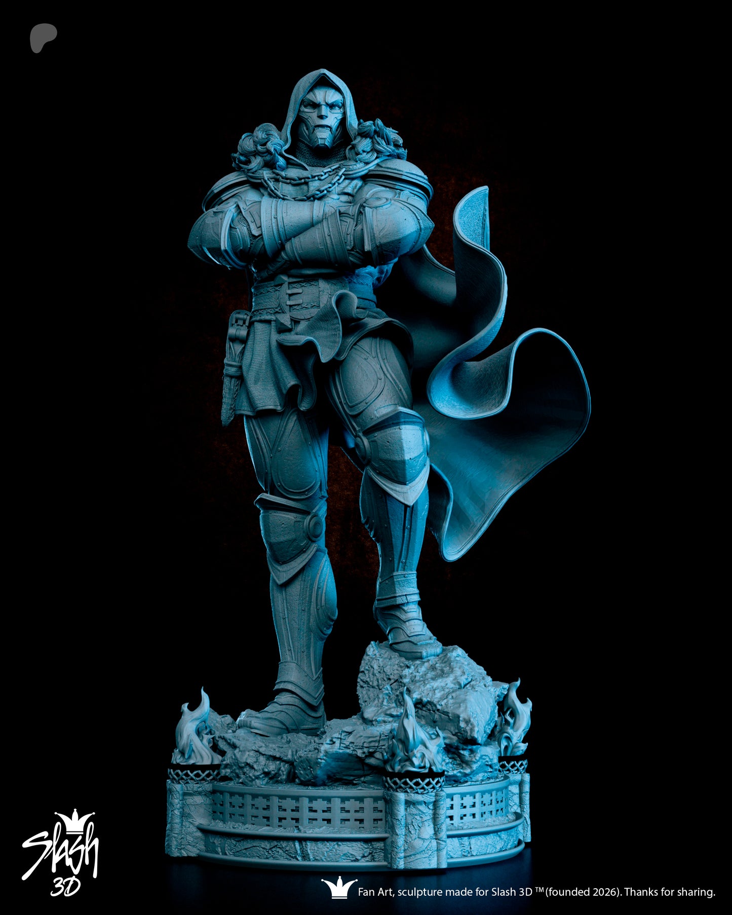 Dr. Doom Statue 3D-Printed Kit