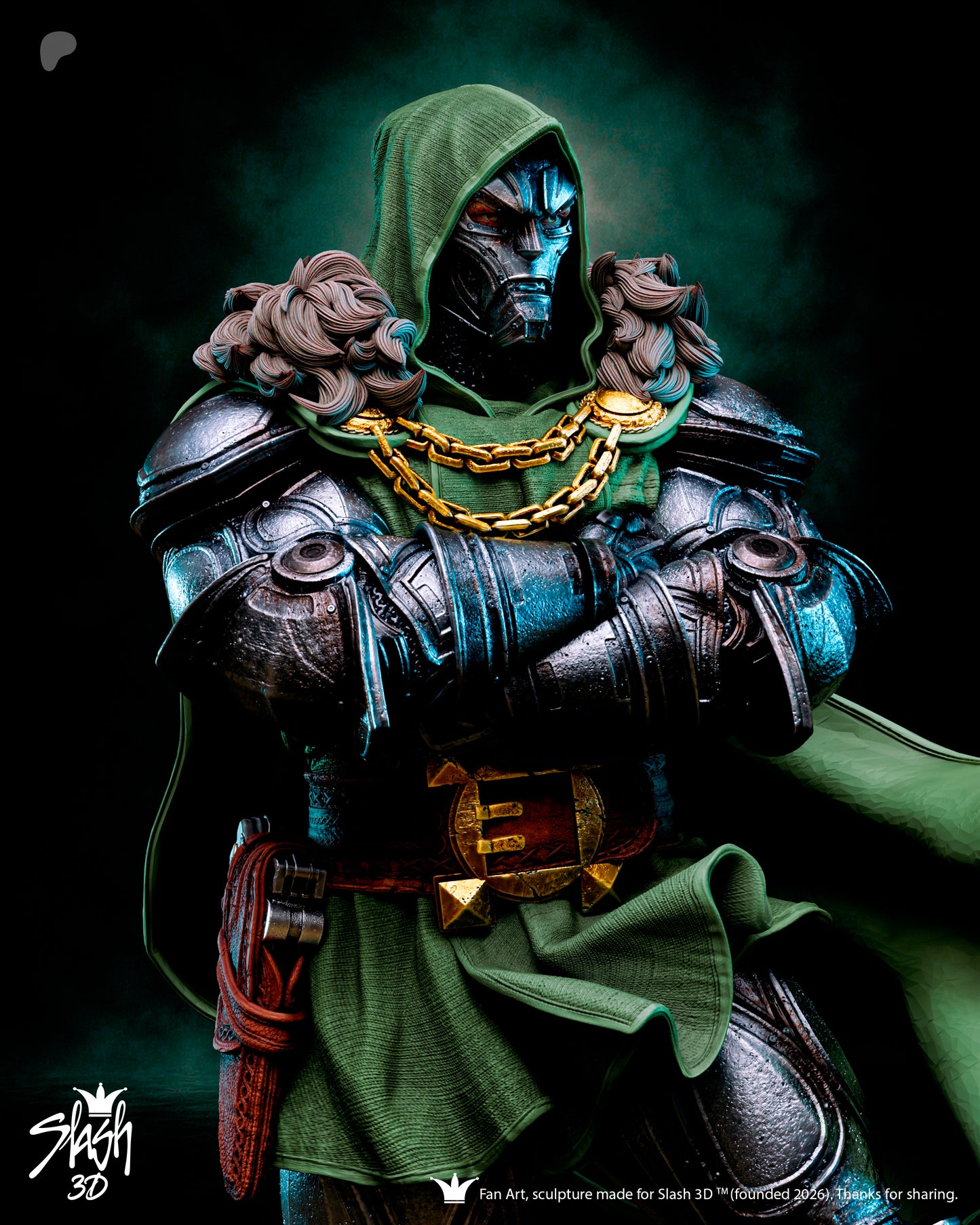 Dr. Doom Statue 3D-Printed Kit