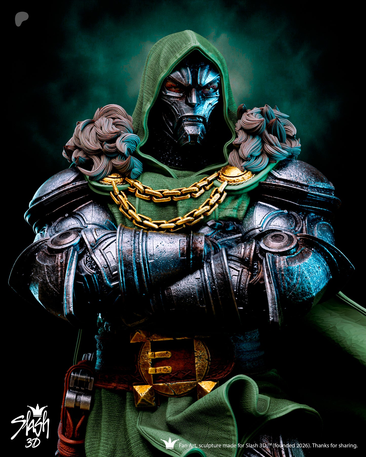 Dr. Doom Statue 3D-Printed Kit