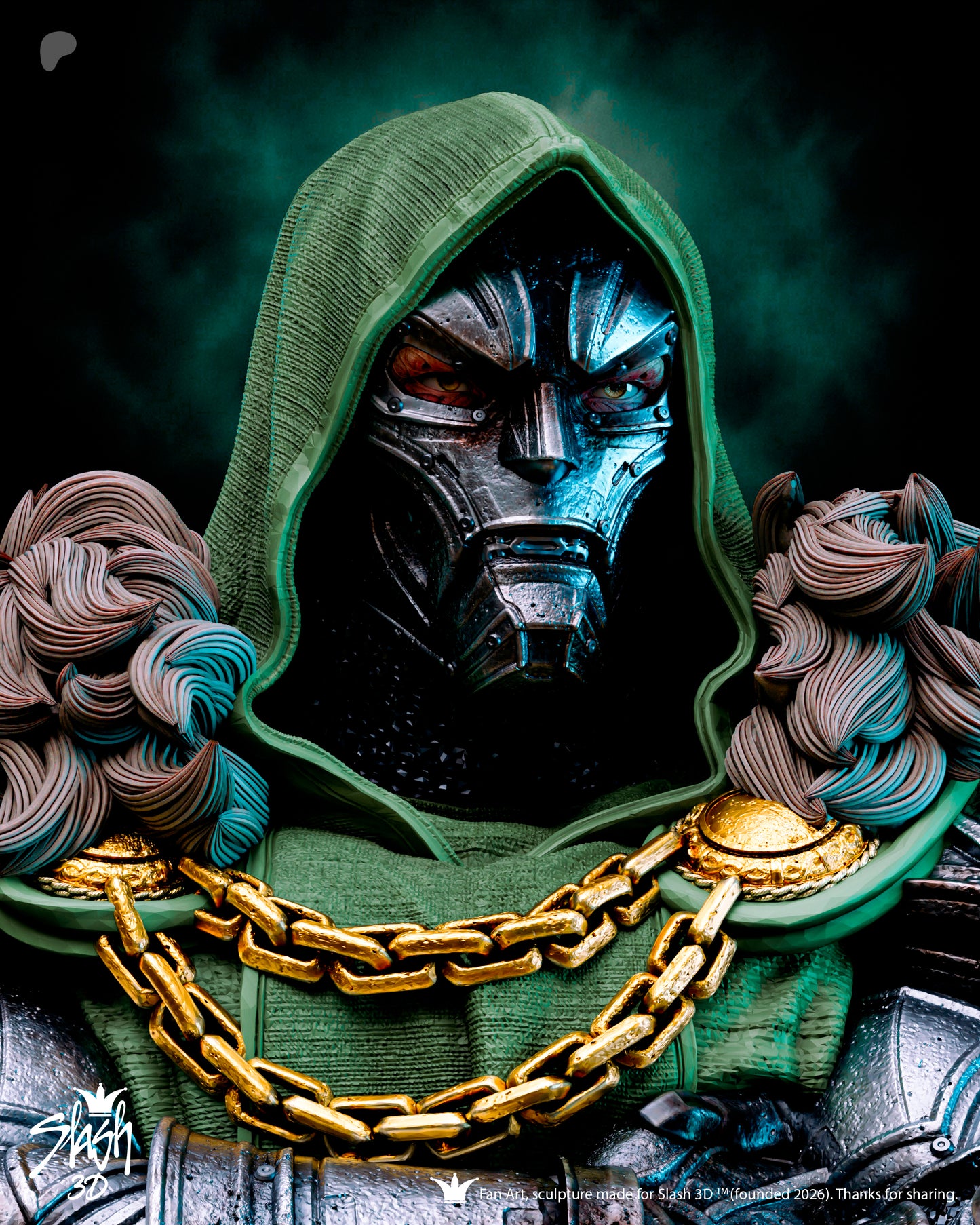 Dr. Doom Statue 3D-Printed Kit