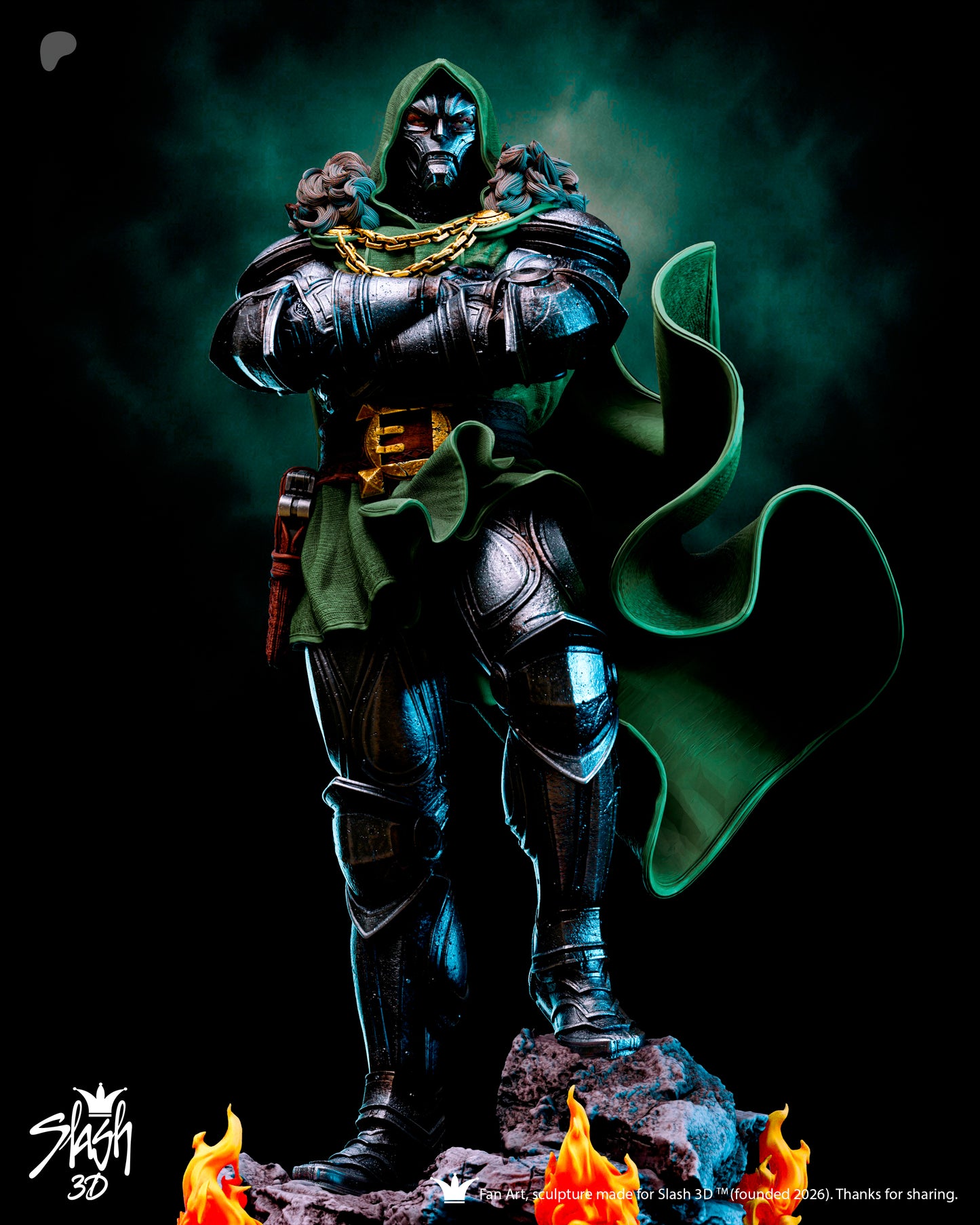 Dr. Doom Statue 3D-Printed Kit