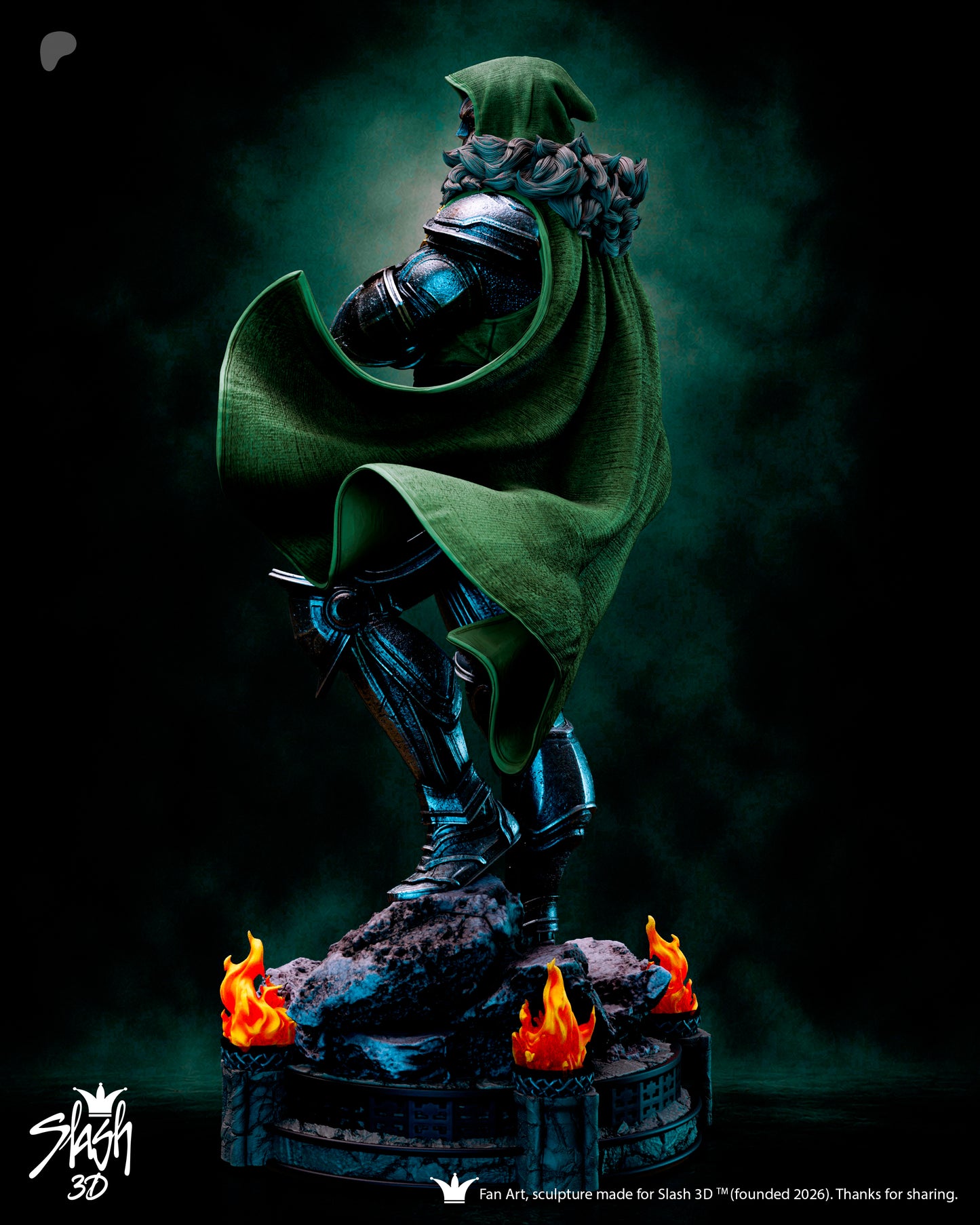 Dr. Doom Statue 3D-Printed Kit