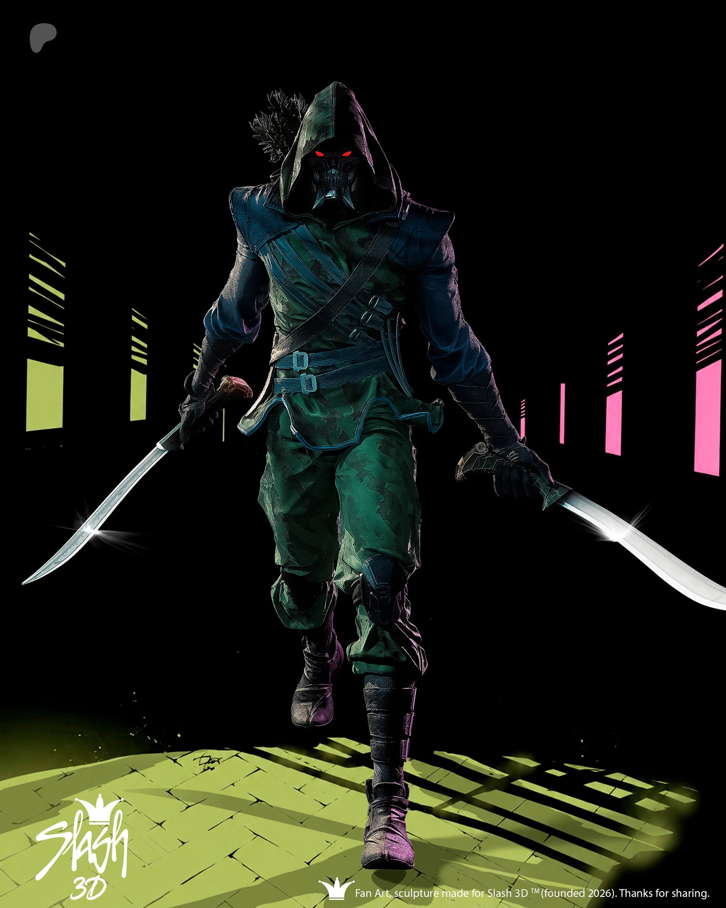 Green Arrow Absolute Statue 3D-Printed Kit