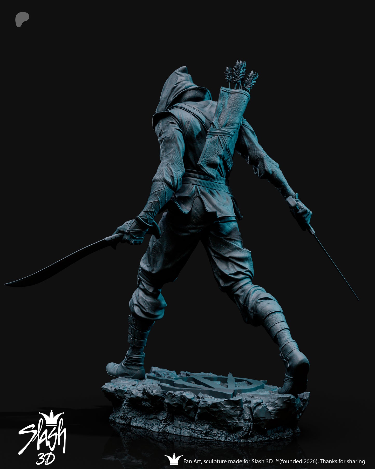 Green Arrow Absolute Statue 3D-Printed Kit