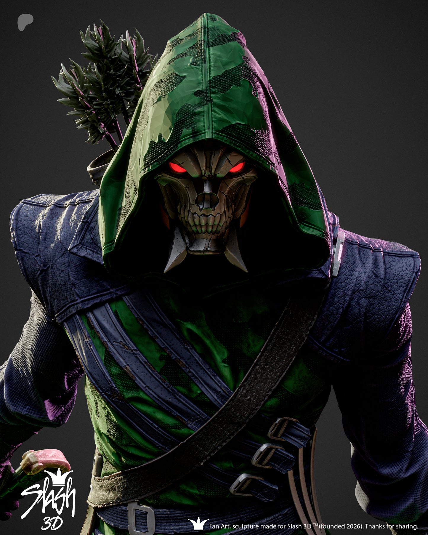 Green Arrow Absolute Statue 3D-Printed Kit
