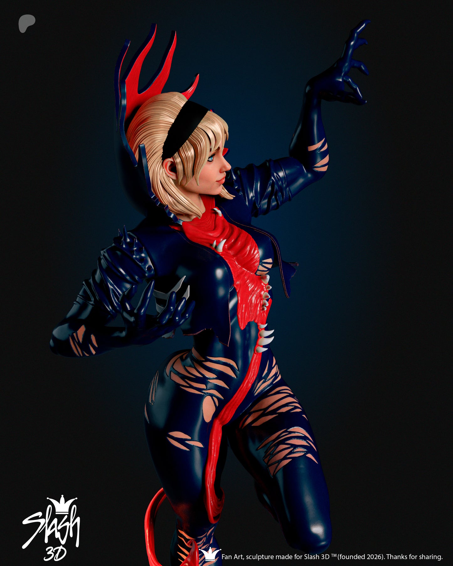 Gwenom Statue 3D-Printed Kit