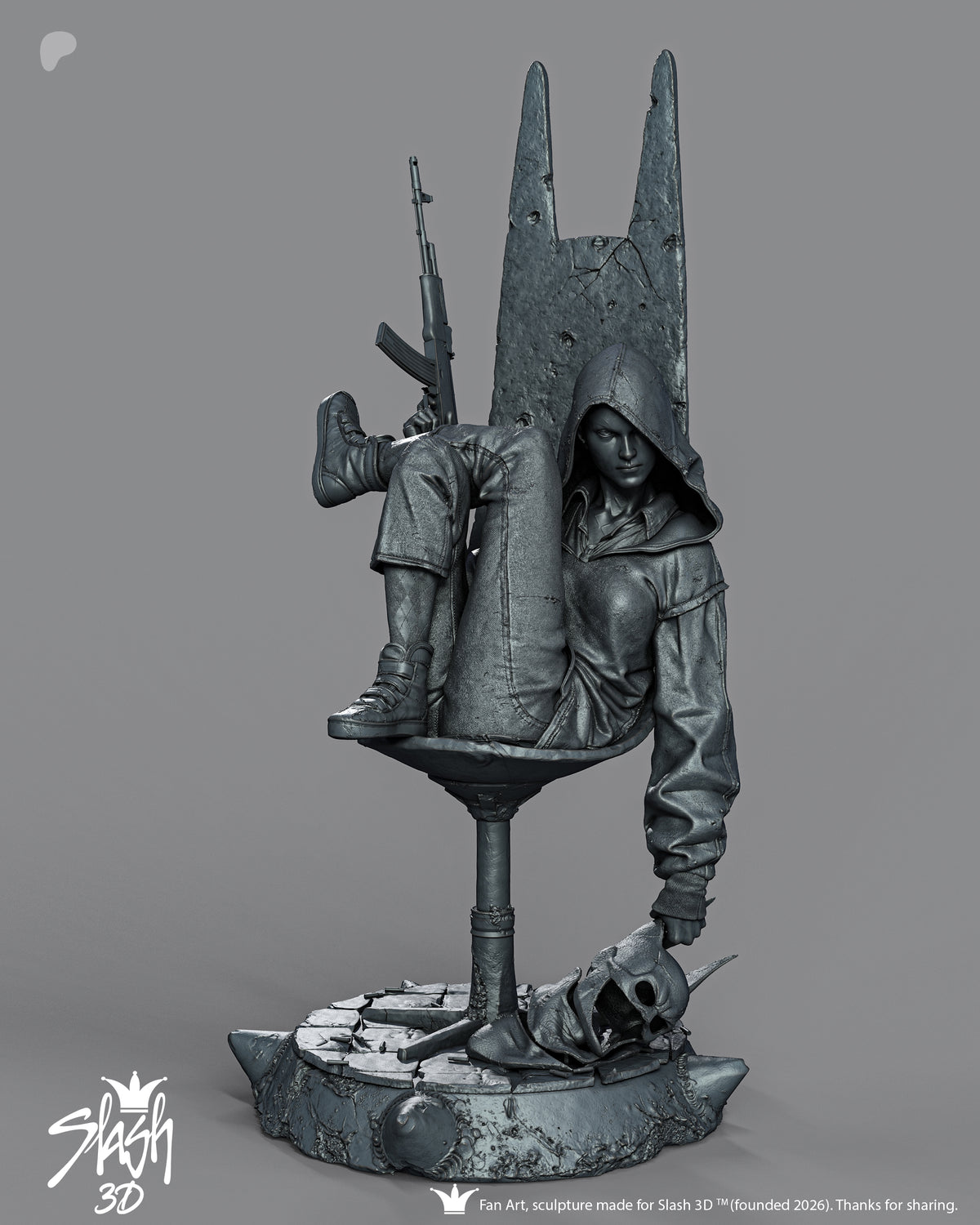 Absolute Harley Quinn Statue 3D-Printed Kit
