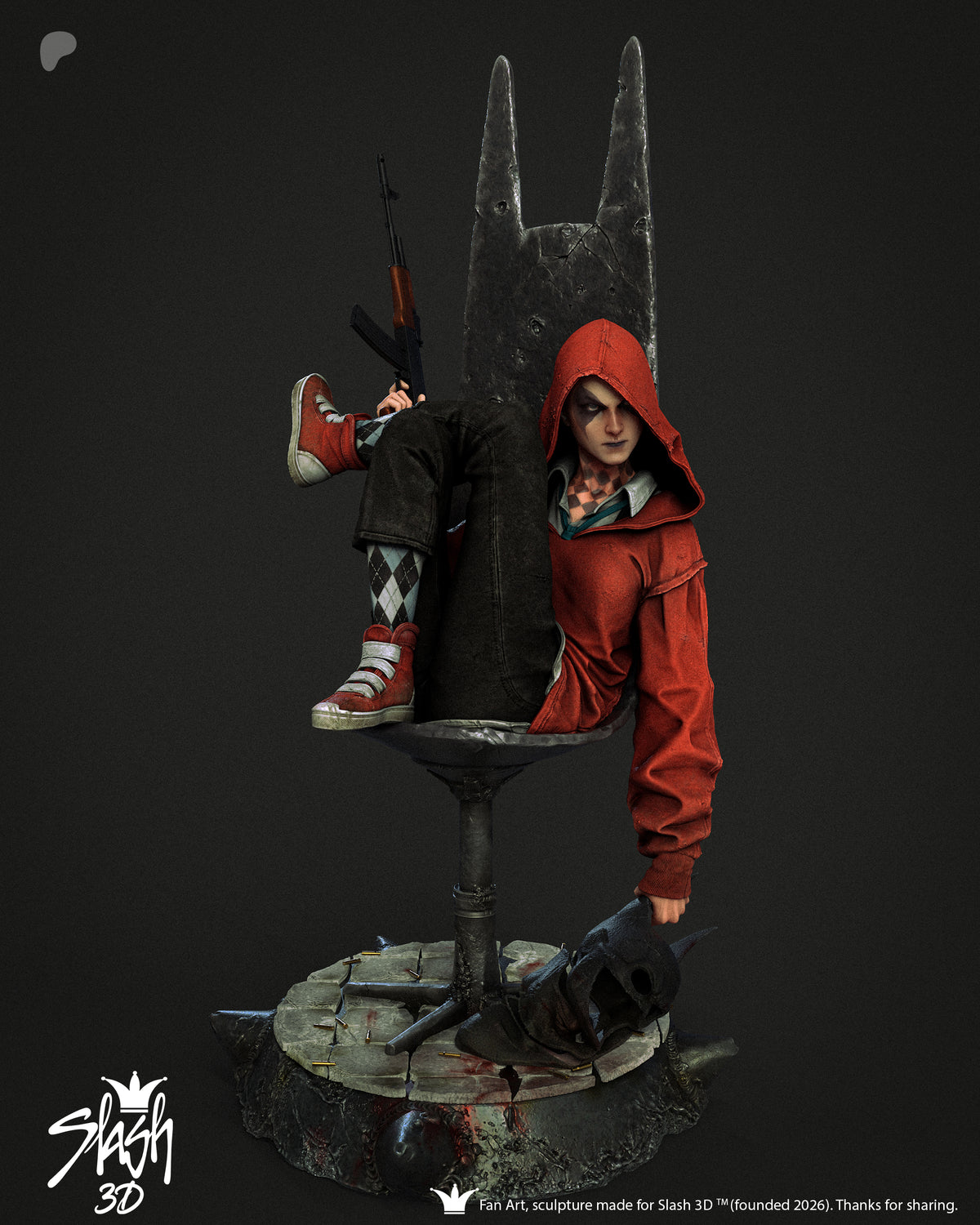 Absolute Harley Quinn Statue 3D-Printed Kit