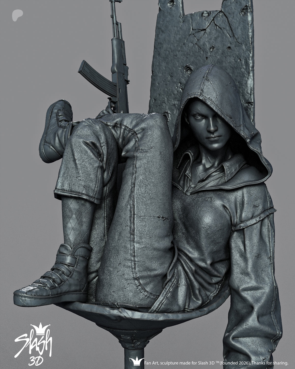 Absolute Harley Quinn Statue 3D-Printed Kit