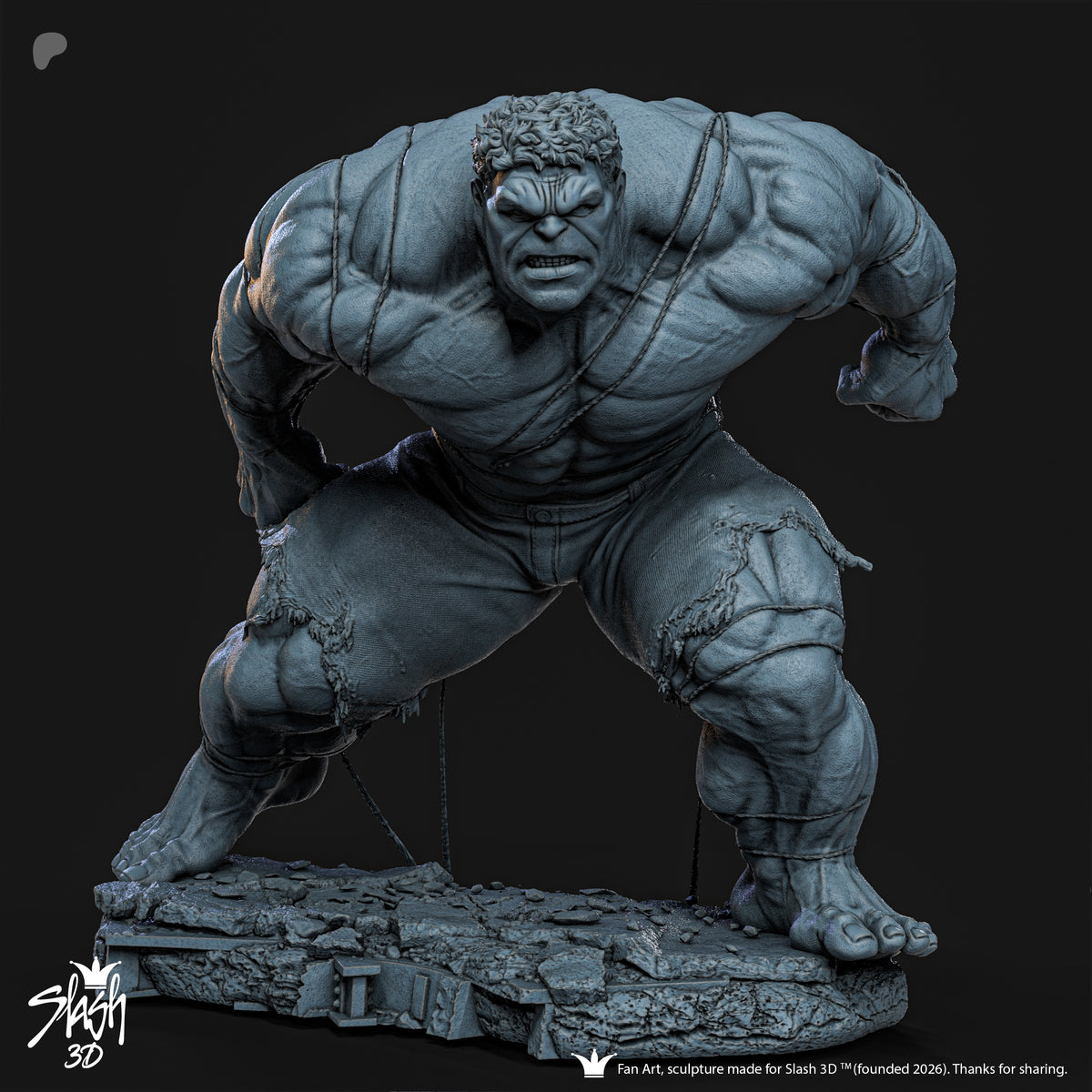 Hulk Statue 3D-Printed Kit
