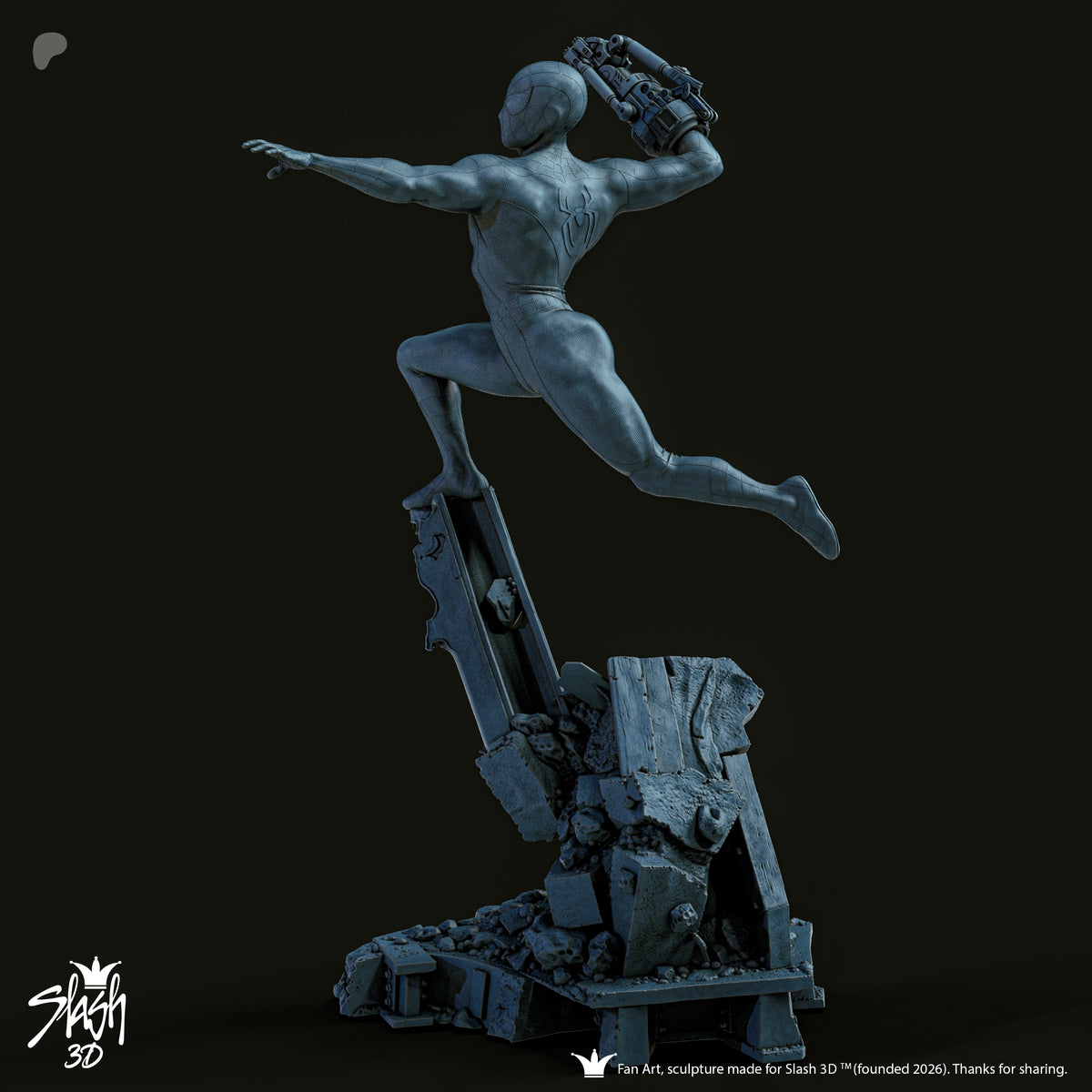 Spiderman Statue 3D-Printed Kit