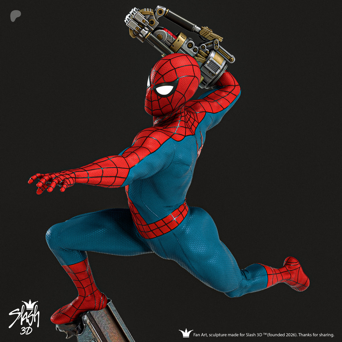 Spiderman Statue 3D-Printed Kit