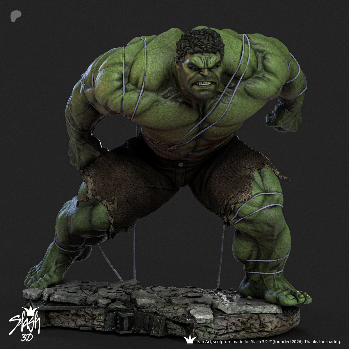 Hulk Statue 3D-Printed Kit