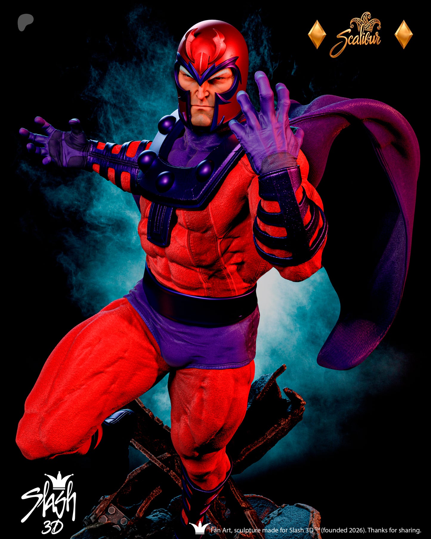 Magneto Statue 3D-Printed Kit