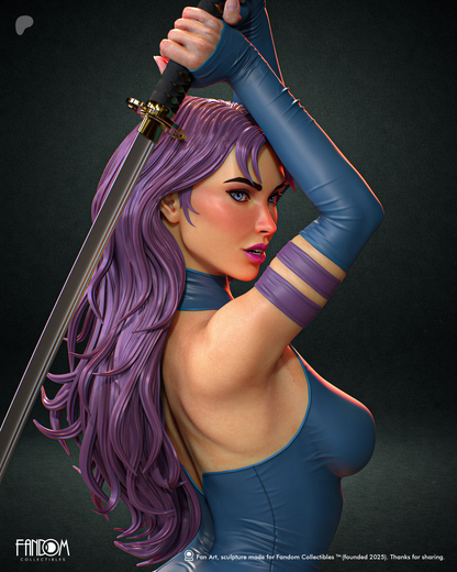 Psylocke Statue 3D-Printed Kit