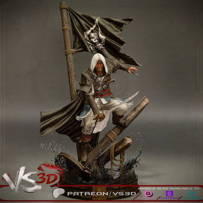 Edward Kenway Statue 3D-Printed Kit