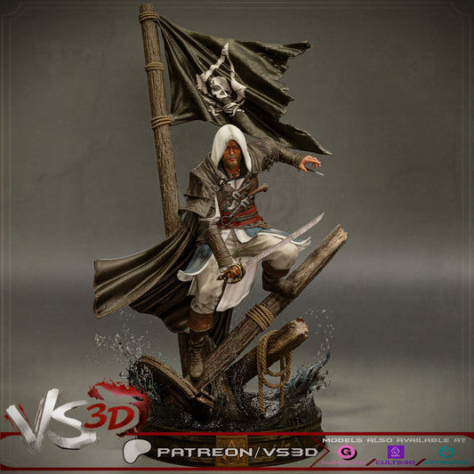 Edward Kenway Statue 3D-Printed Kit