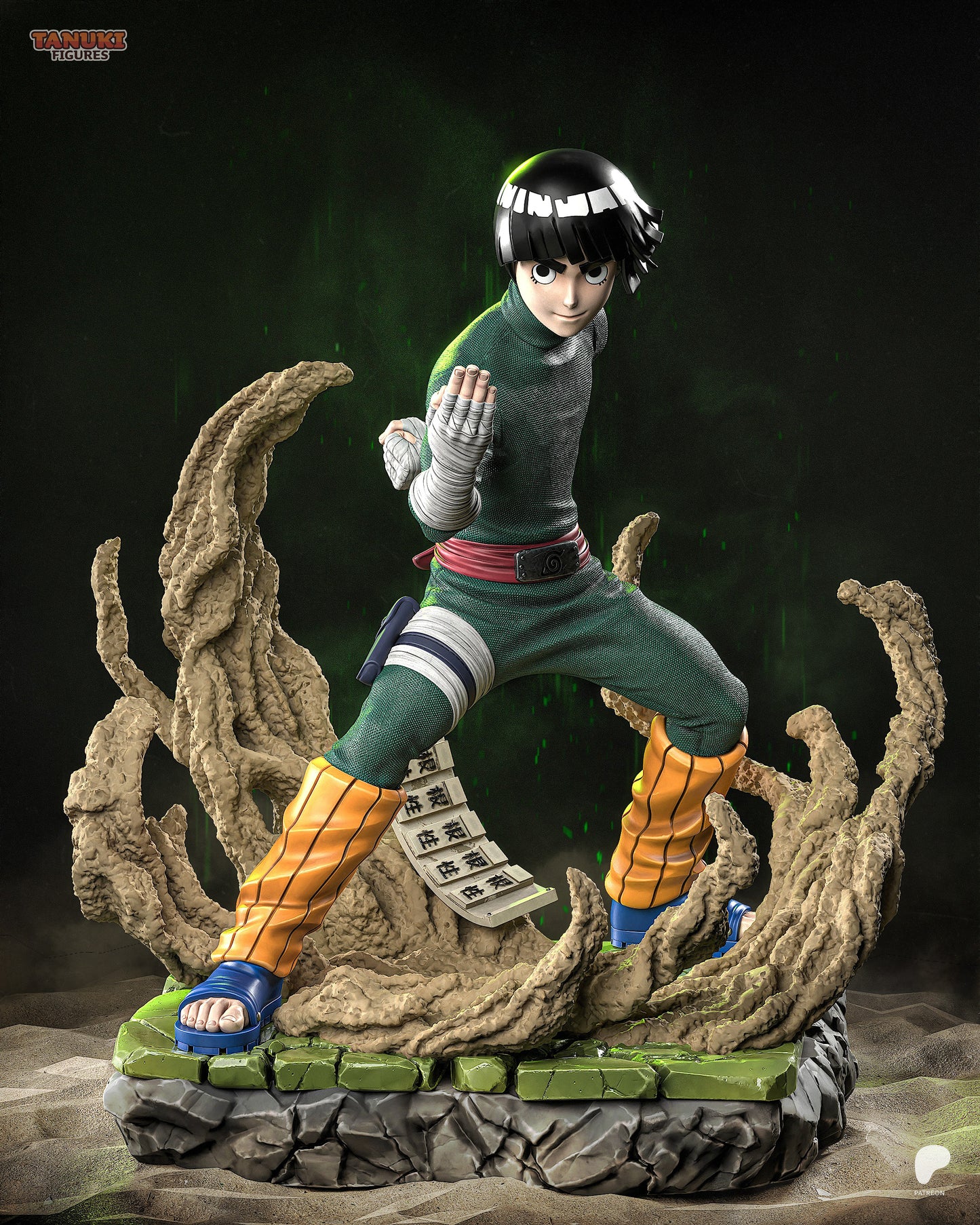 Rock Lee Statue 3D-Printed Kit