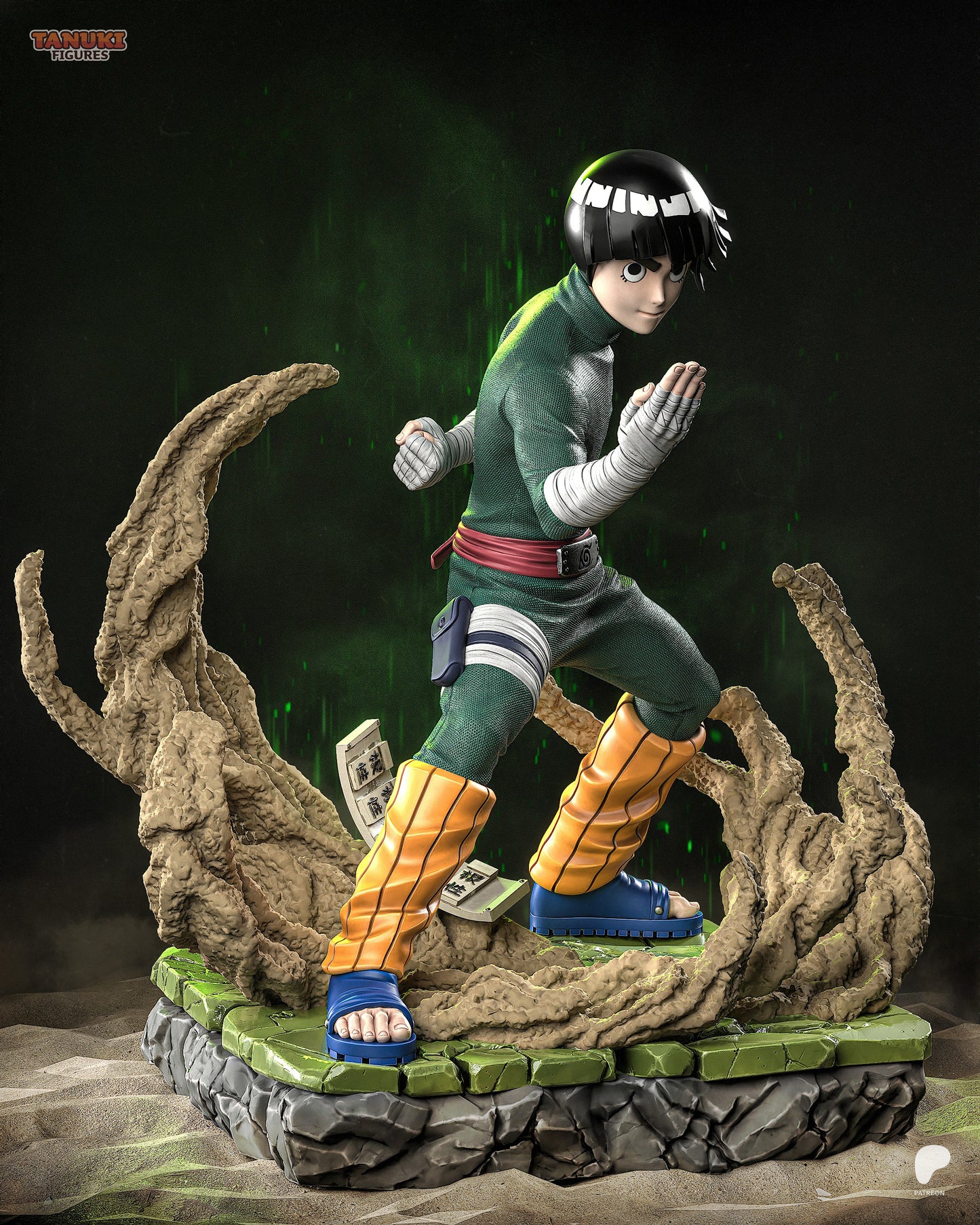 Rock Lee Statue 3D-Printed Kit