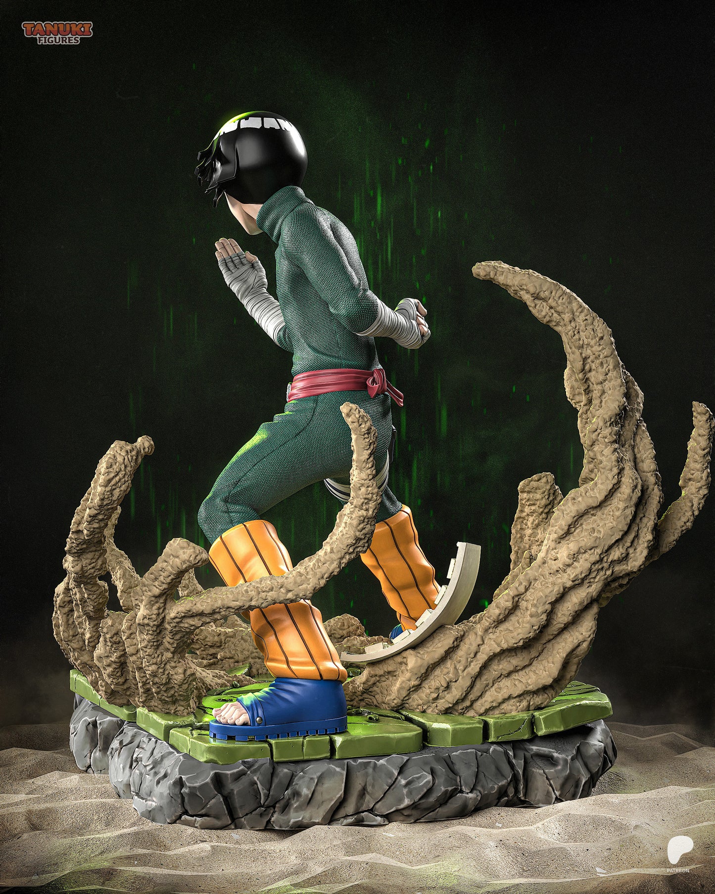 Rock Lee Statue 3D-Printed Kit