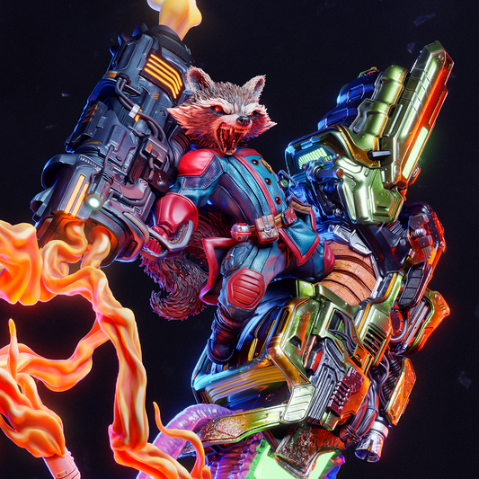 Rocket Raccoon Statue