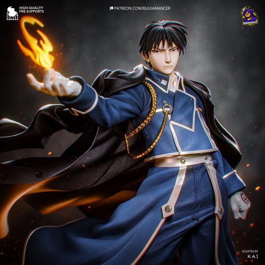 Roy Mustang Statue 3D-Printed Kit